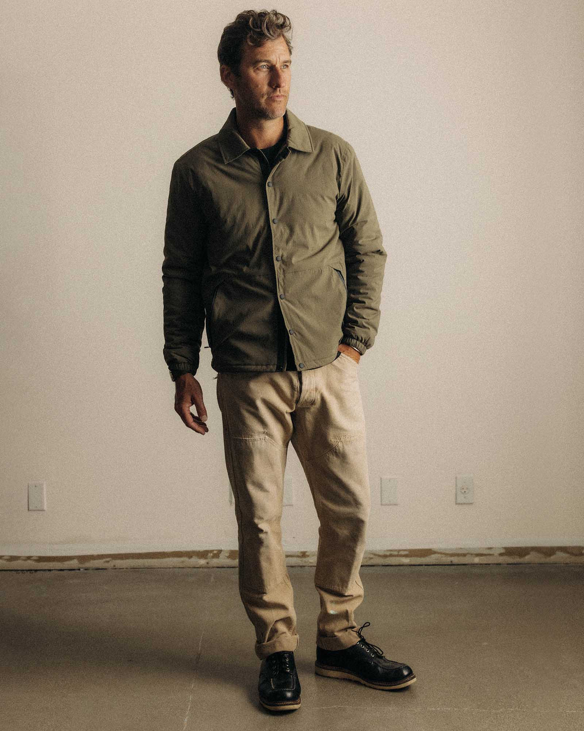 The Ridgeline Overshirt in Fatigue Olive