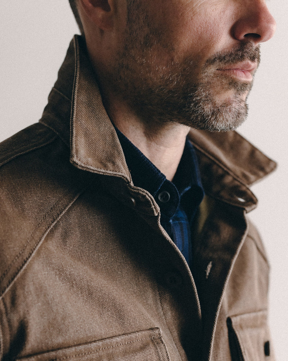 The Shop Shirt in Aged Penny Chipped Canvas