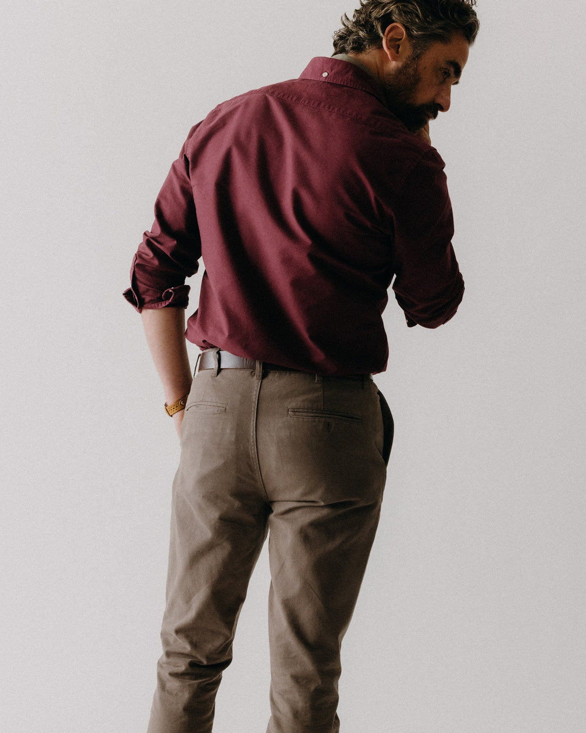 The Slim Foundation Pant in Organic Espresso