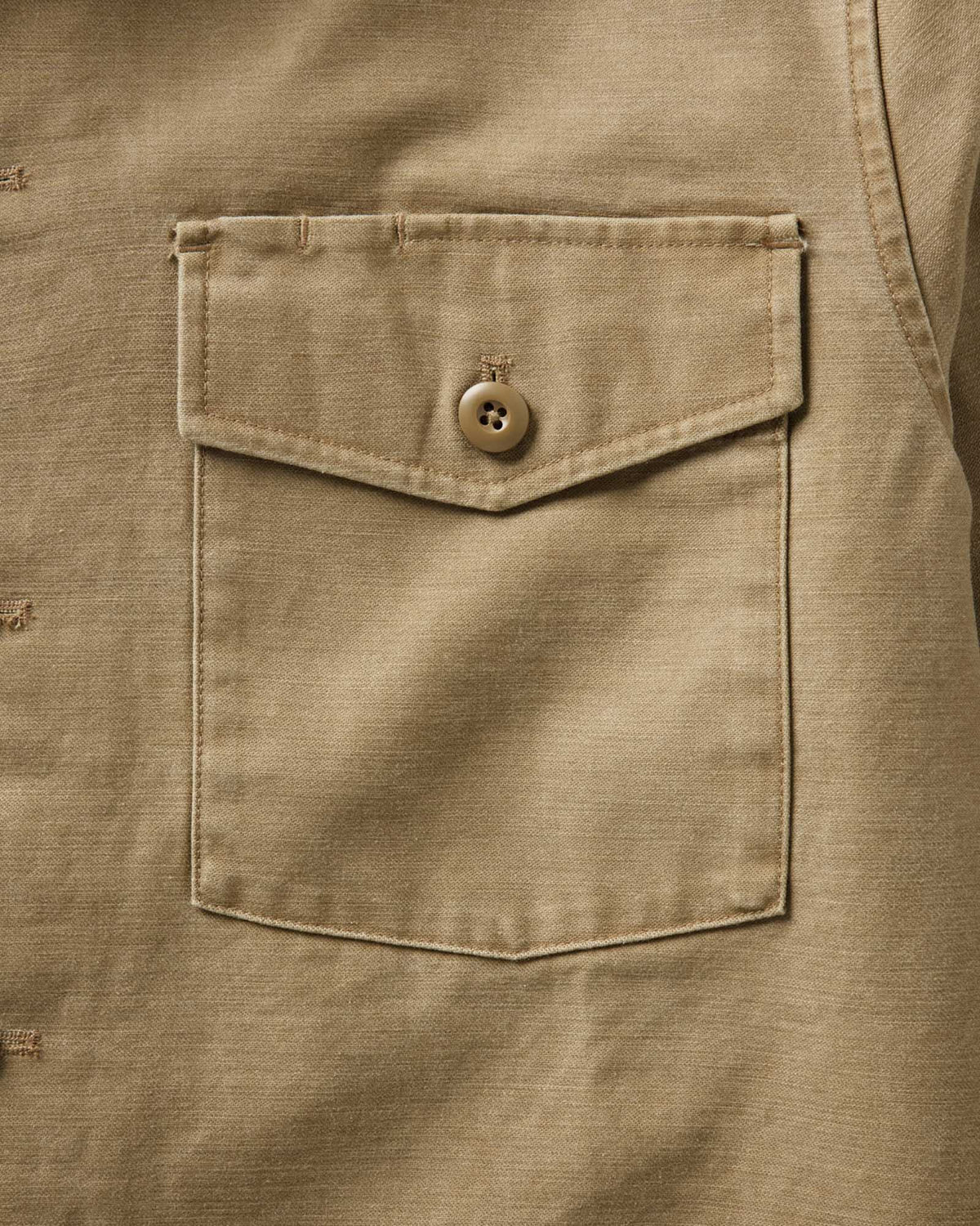 The Surplus Shirt in Field Khaki Reverse Sateen