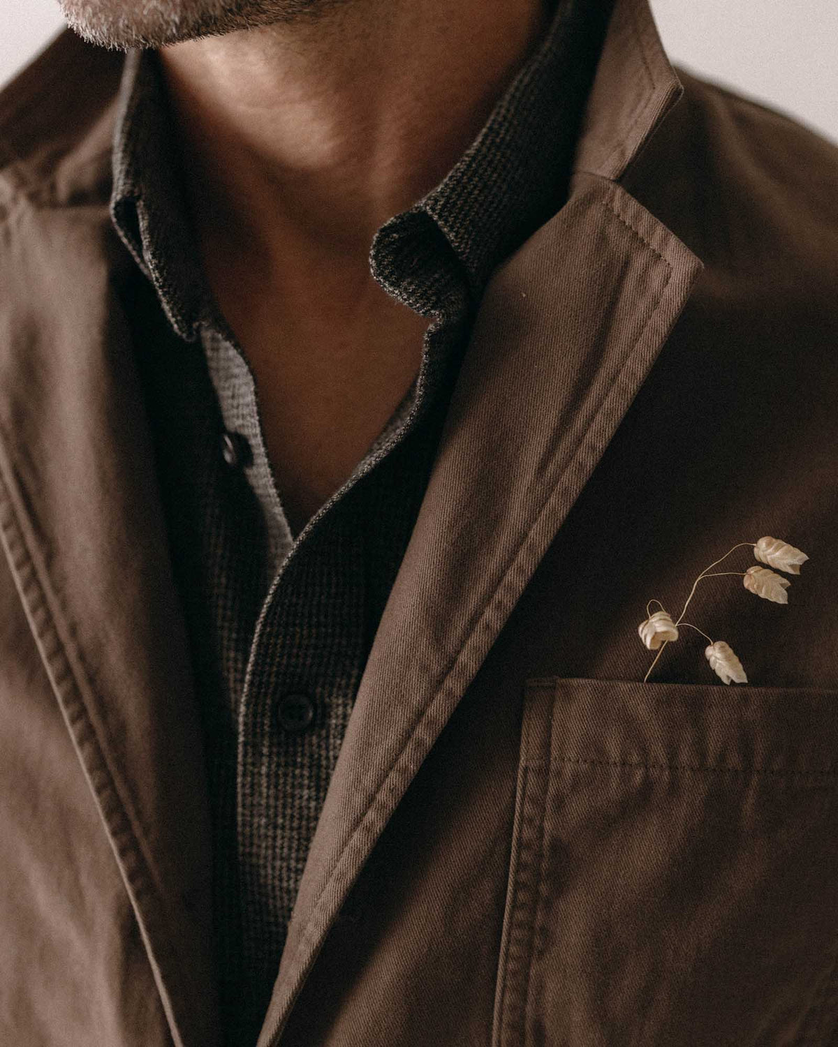 The Foundation Sportcoat in Organic Espresso Twill