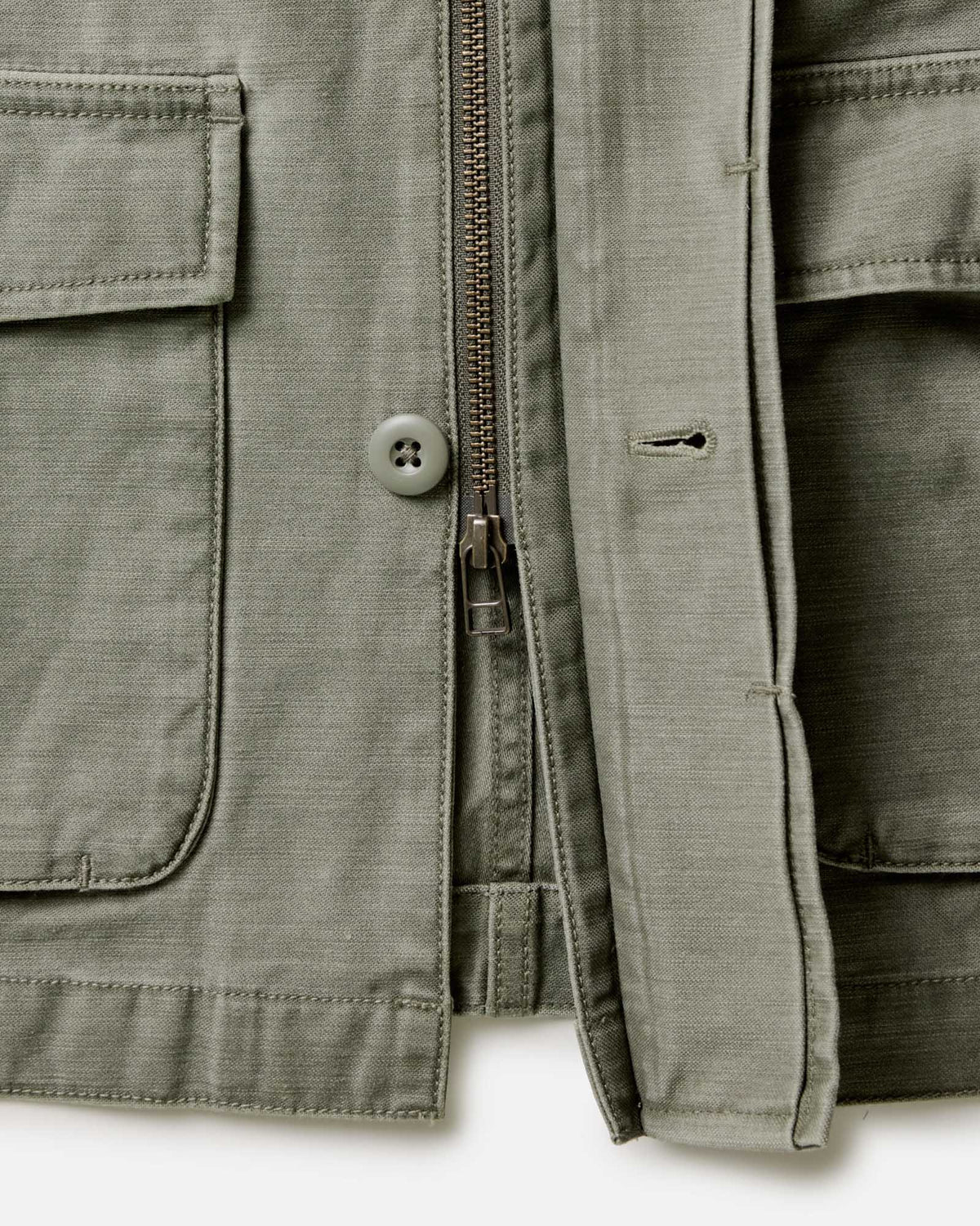 The Surplus Jacket in Field Olive Reverse Sateen