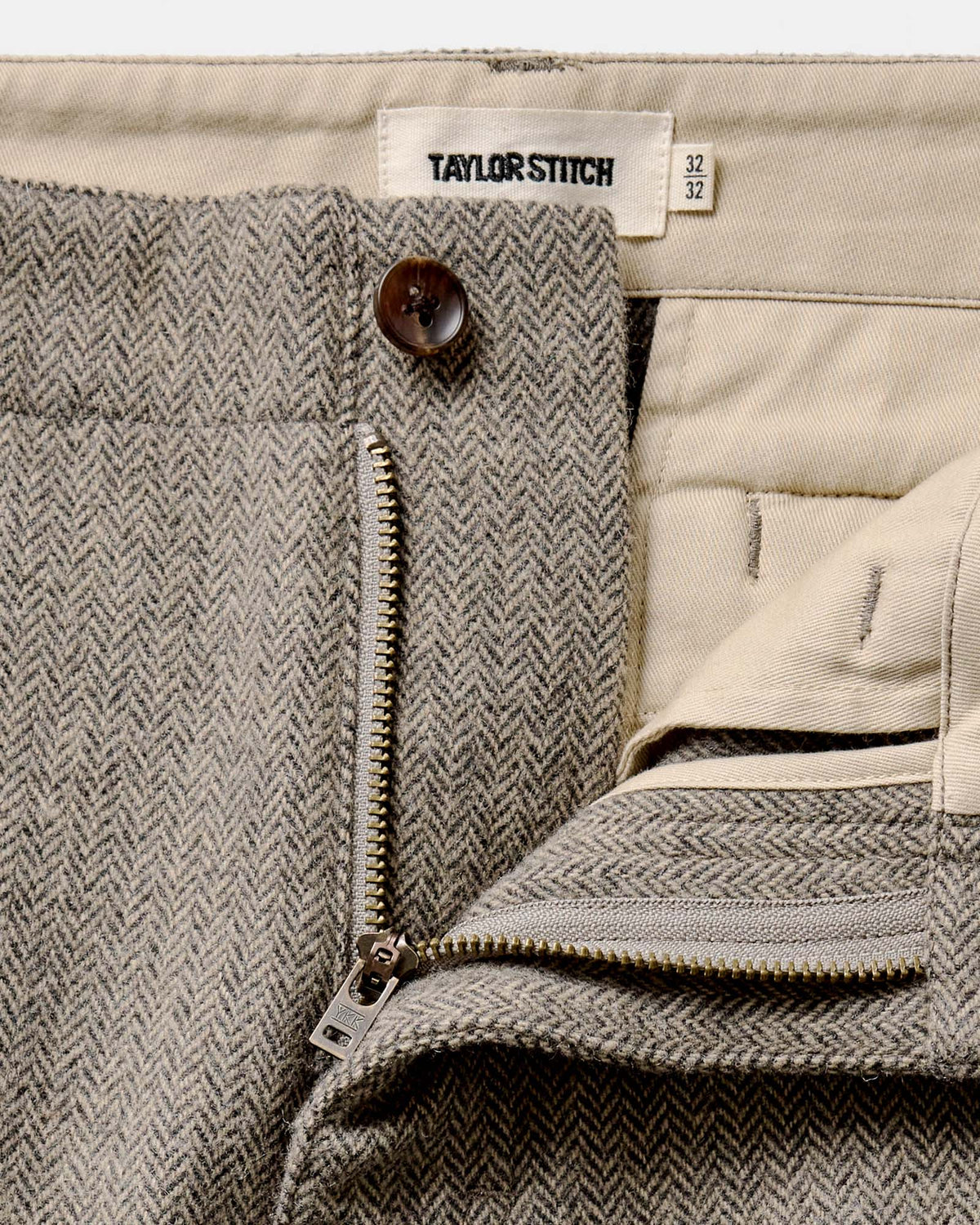 The Carnegie Pant in Gravel Herringbone Wool