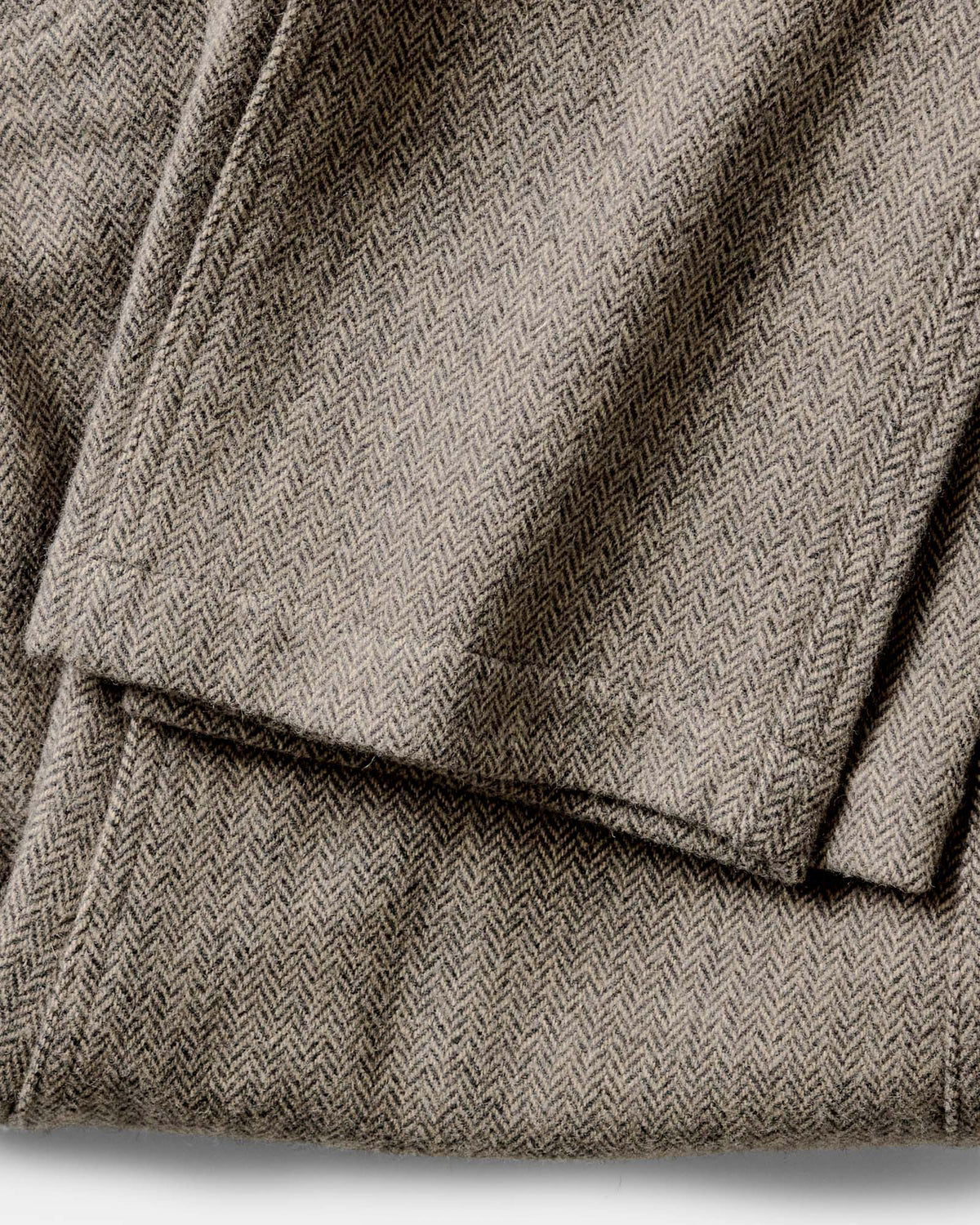 The Carnegie Pant in Gravel Herringbone Wool