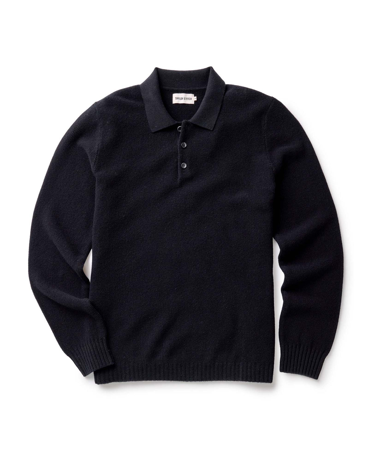 The Newton Sweater Polo in Midnight Merino