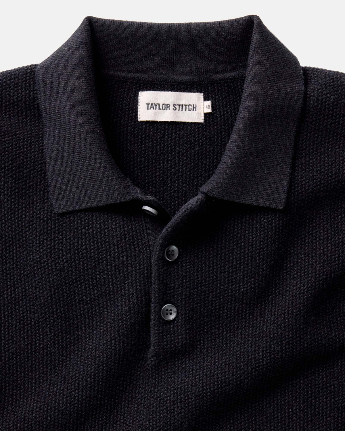 The Newton Sweater Polo in Midnight Merino