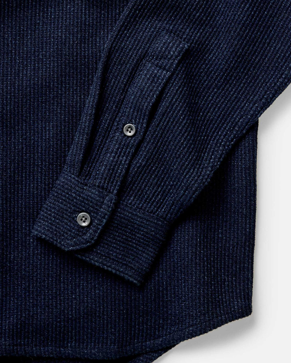 The Utility Shirt in Rinsed Indigo Sashiko