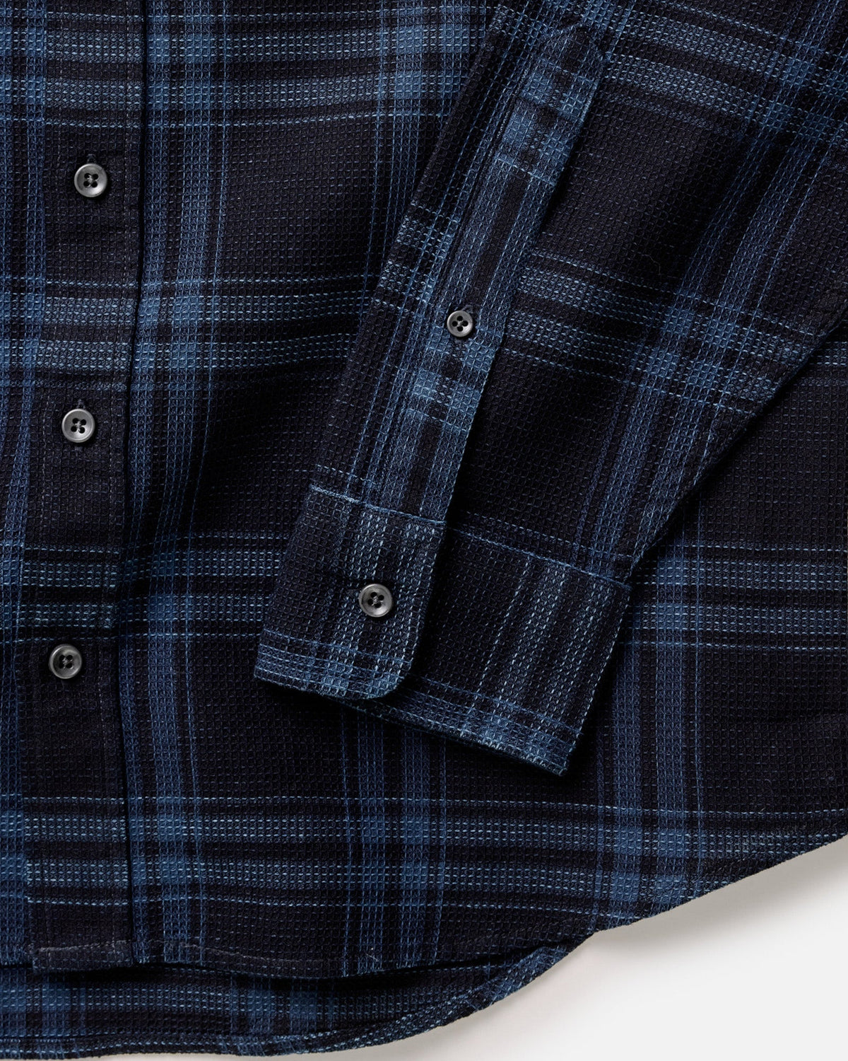 The Jack in Deep Indigo Plaid Waffle