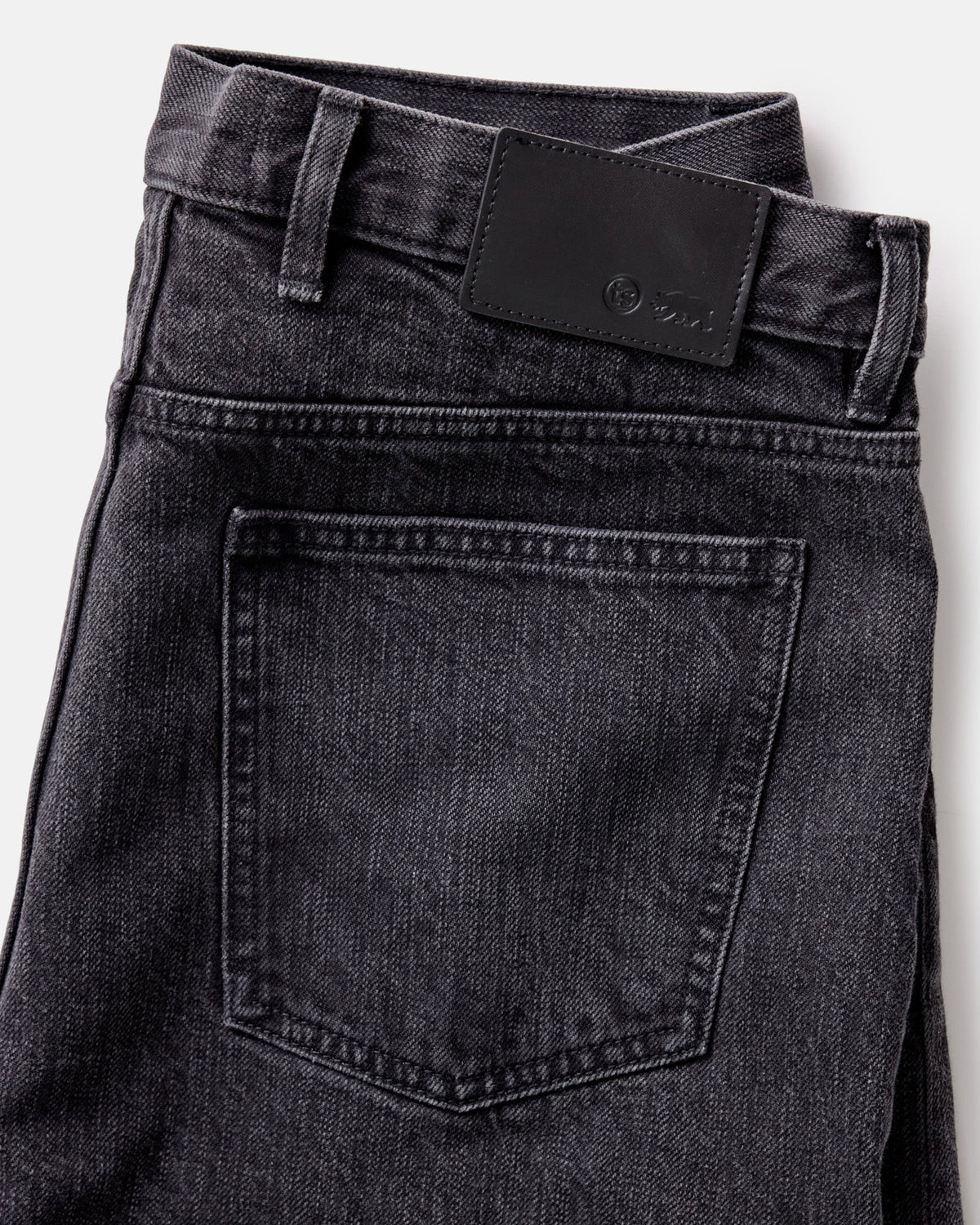 The Slim Jean in Washed Black Organic Slub Selvedge