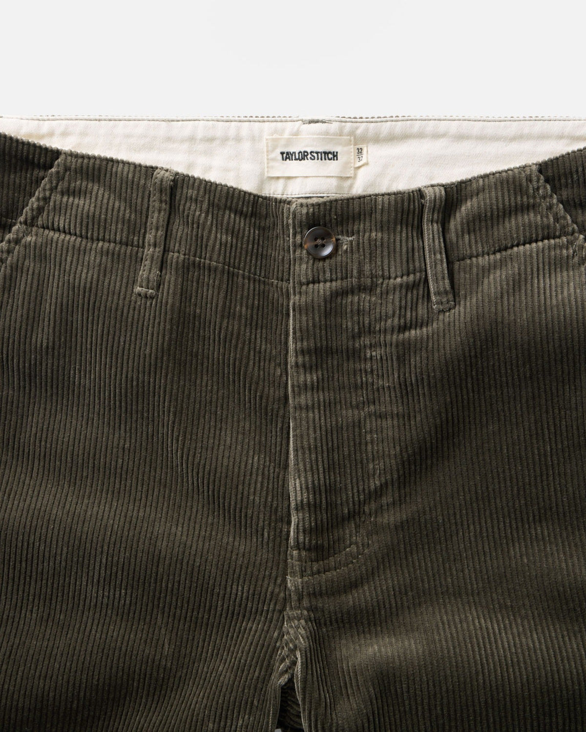 The Carnegie Pant in Smoked Olive Corduroy