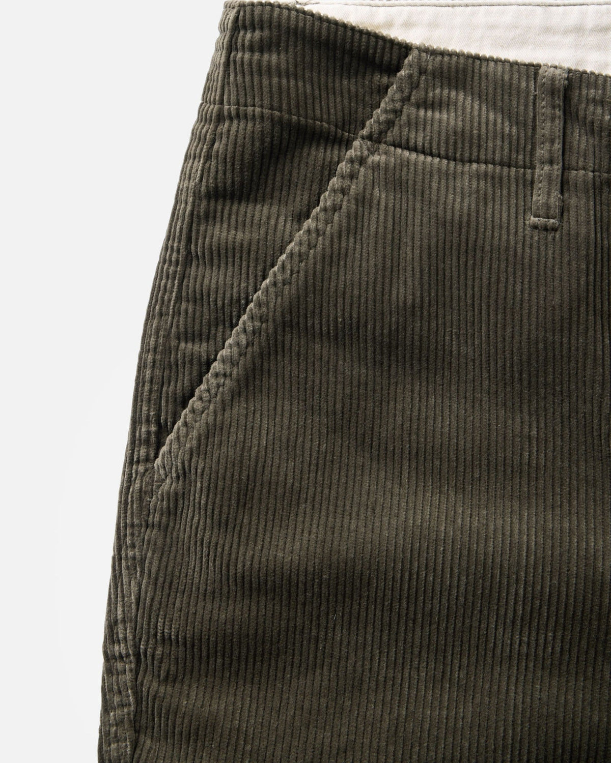The Carnegie Pant in Smoked Olive Corduroy