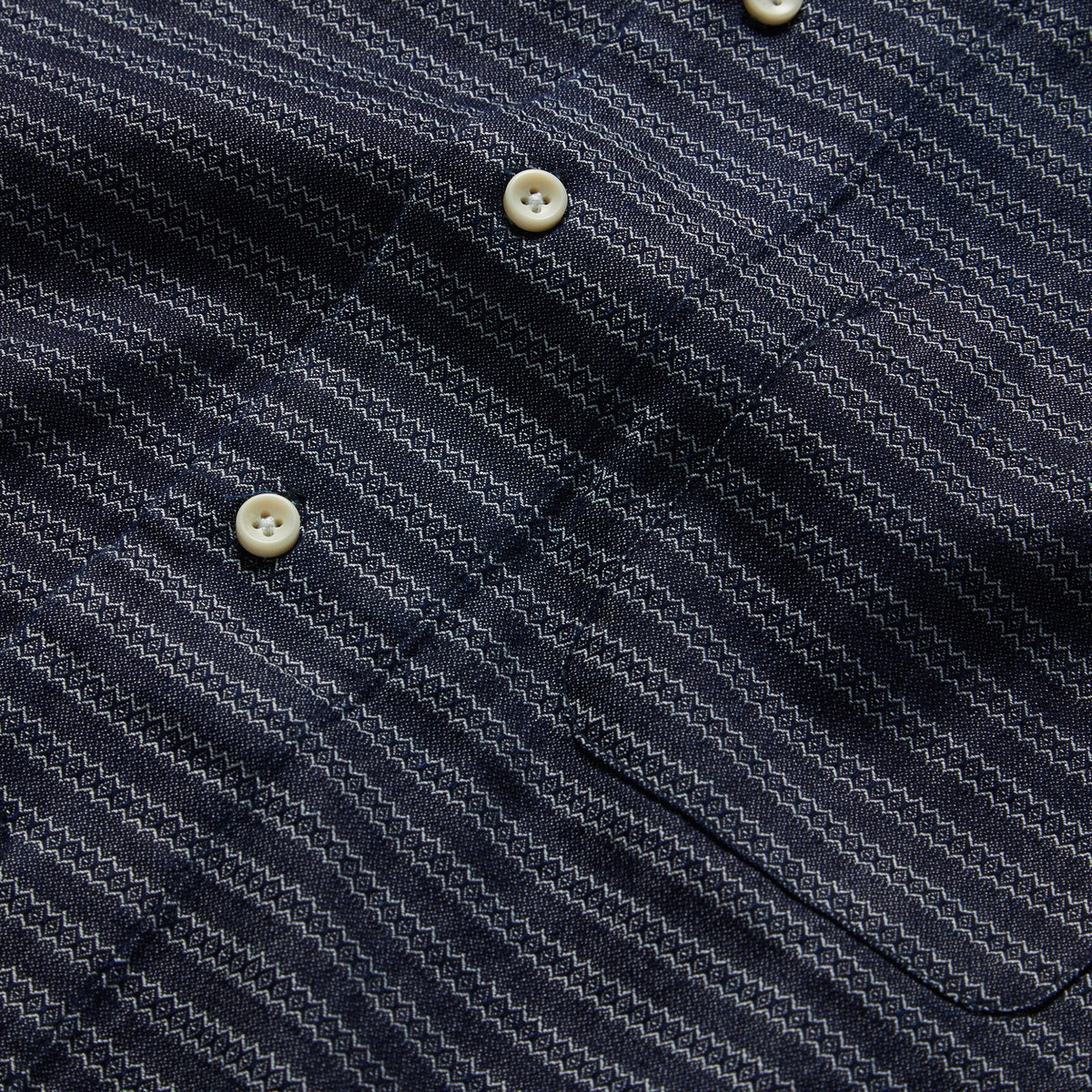 The Short Sleeve Hawthorne in Navy Dobby