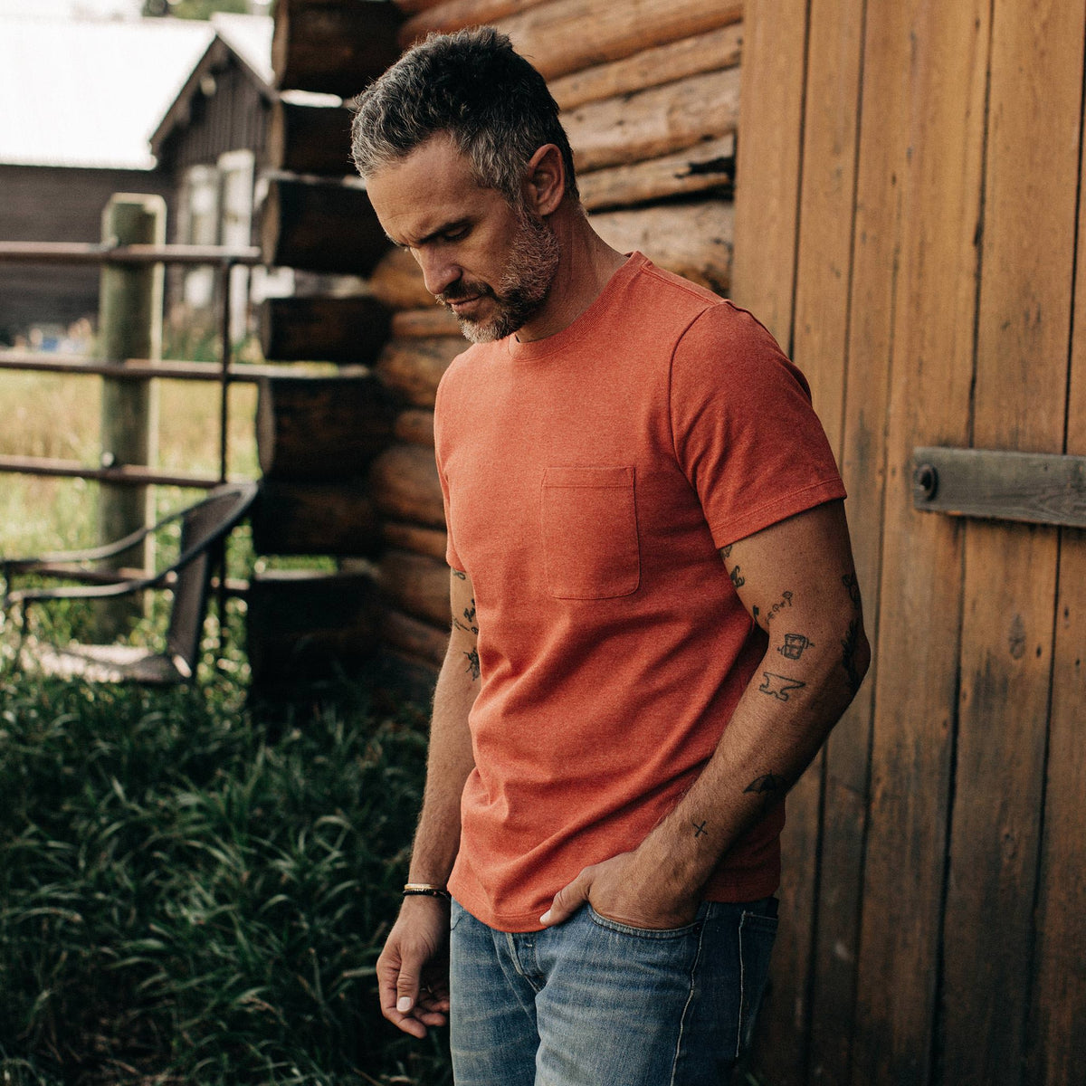 The Heavy Bag Tee in Rust