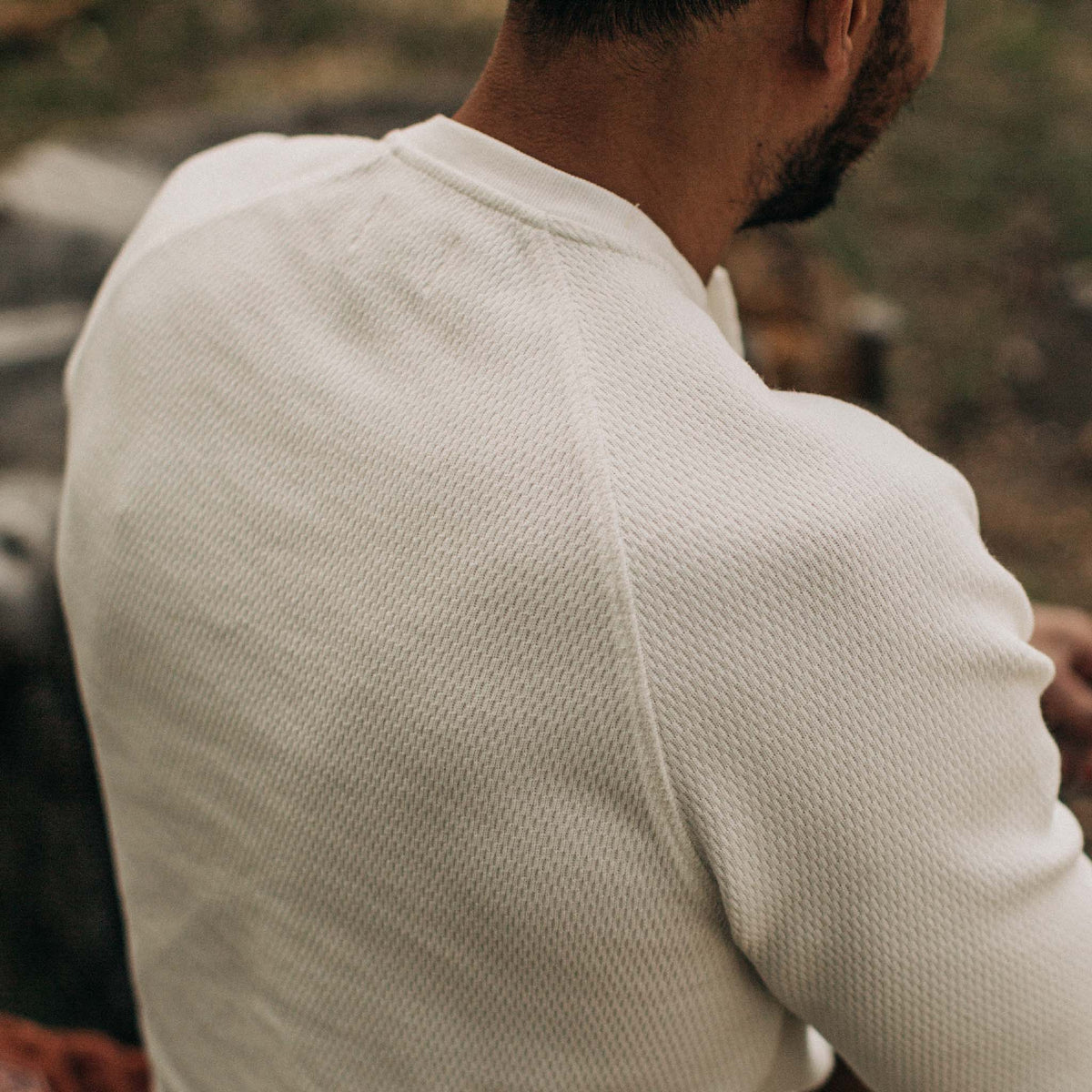 The Heavy Bag Waffle Henley in Natural