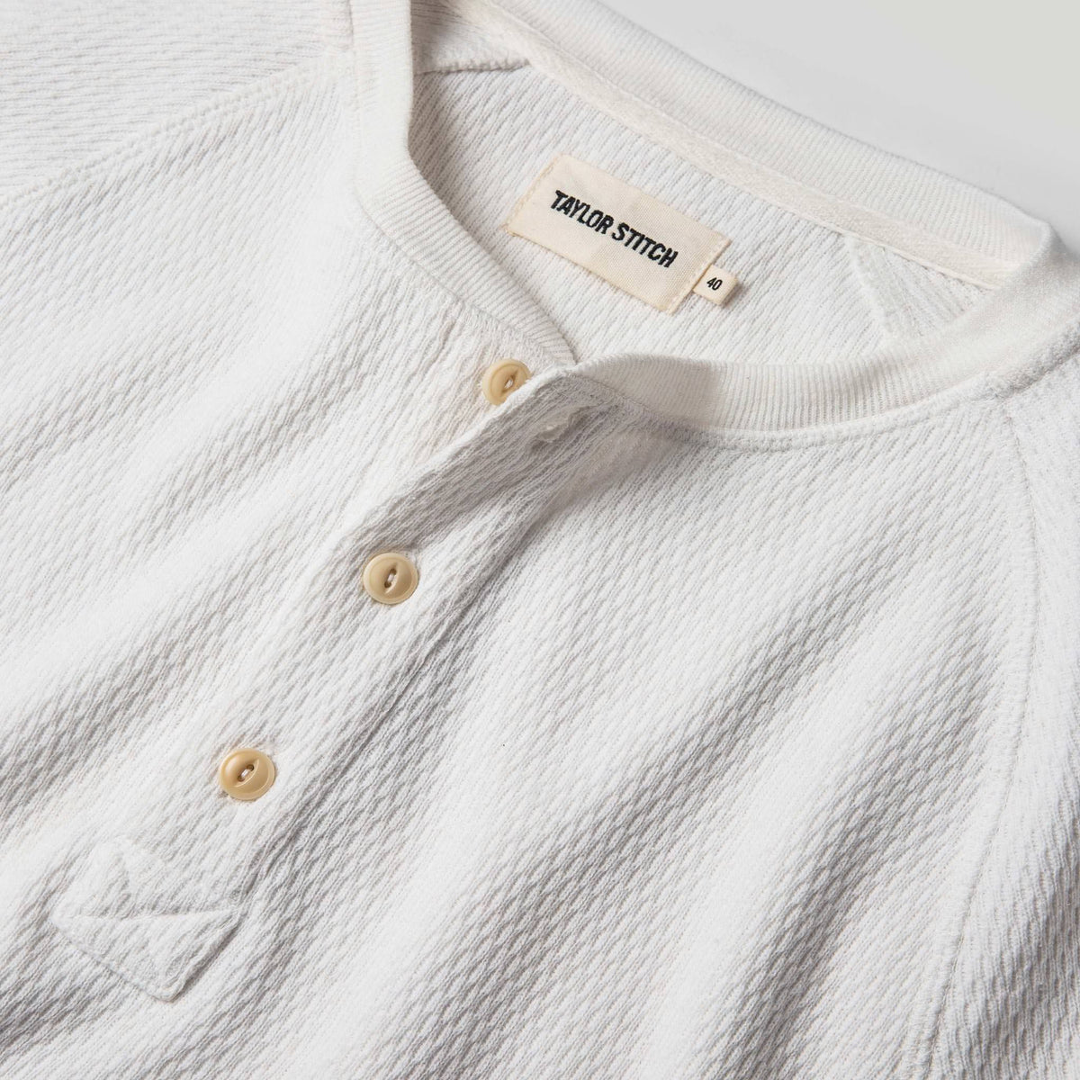 The Heavy Bag Waffle Henley in Natural