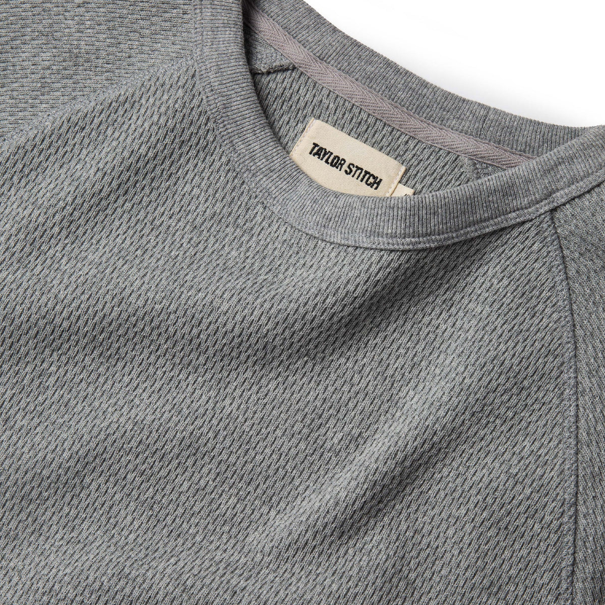 The Heavy Bag Waffle Crewneck in Aluminum