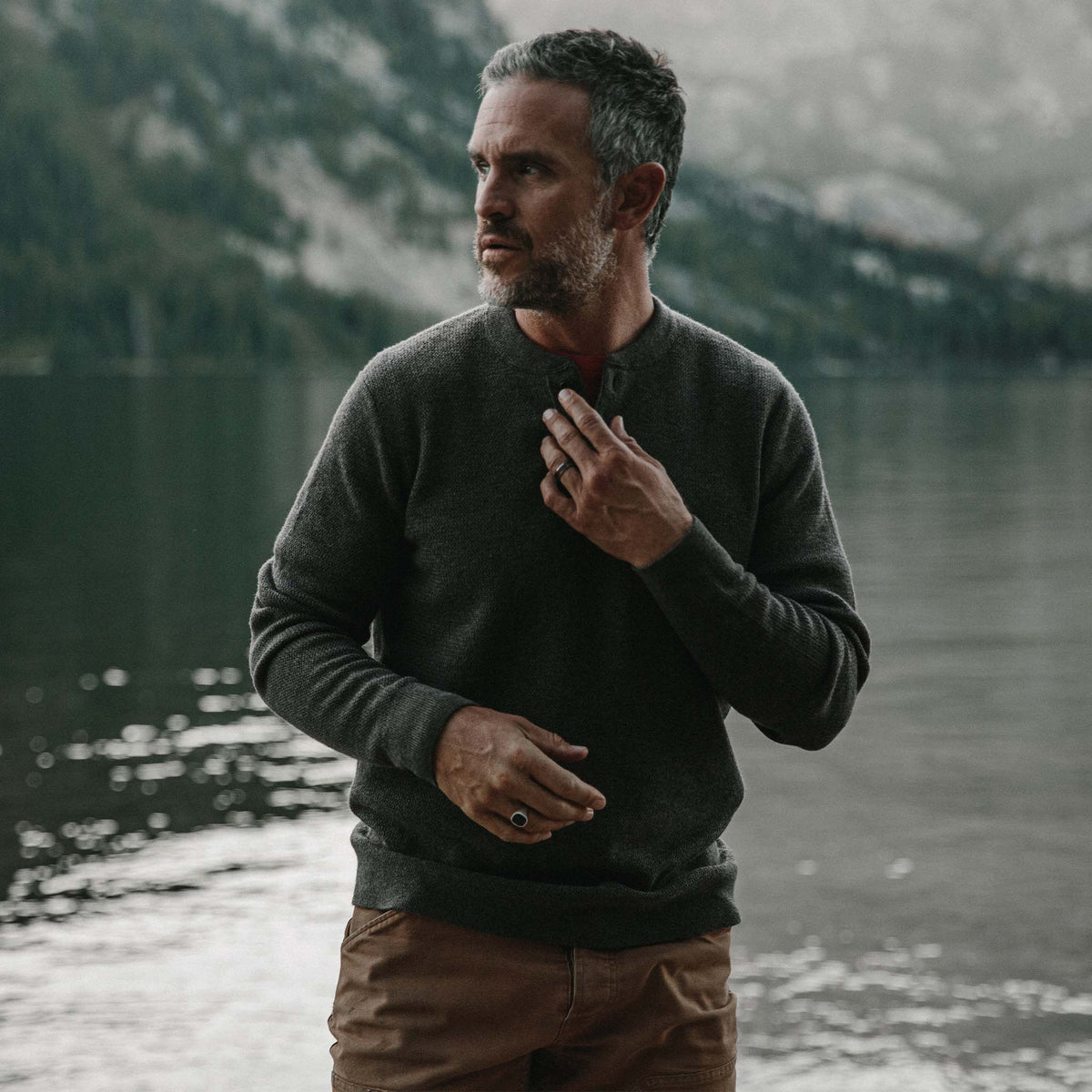 The Hudson Sweater in Walnut
