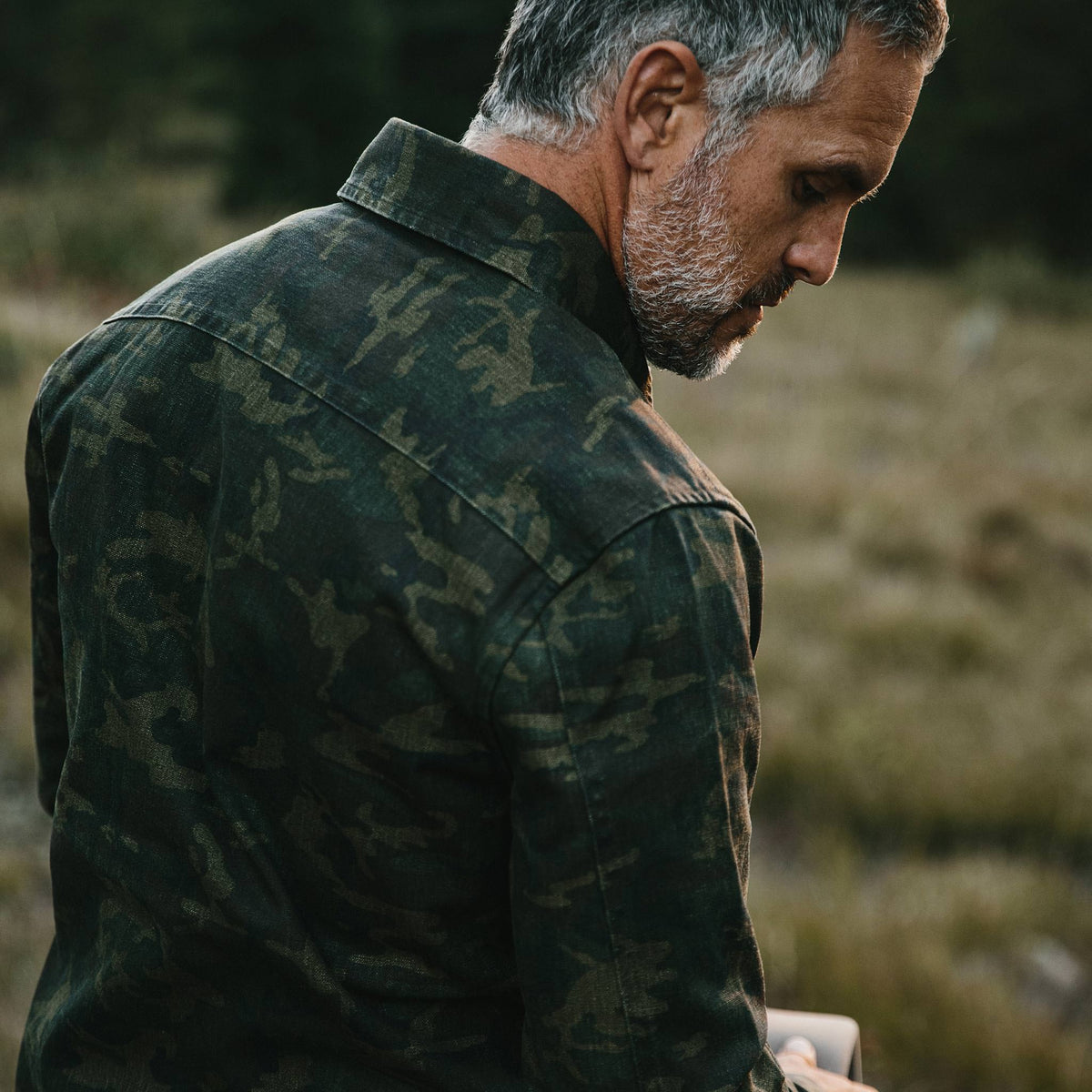 The Lined Shop Shirt in Woodland Camo Boss Duck