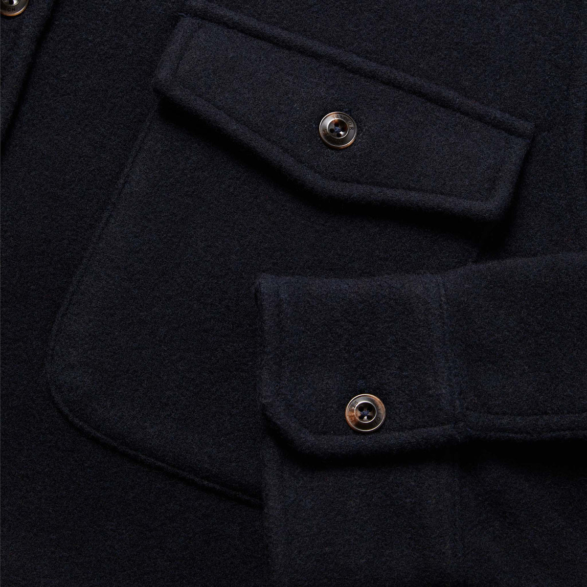The Maritime Shirt Jacket in Navy Wool