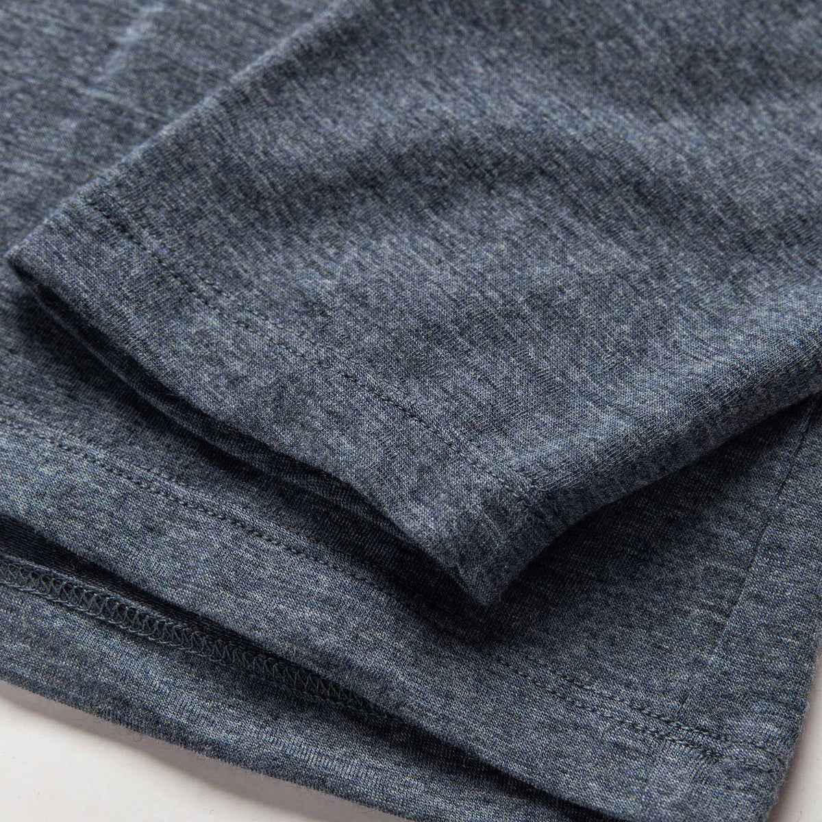 The Merino Henley in Heather Blue