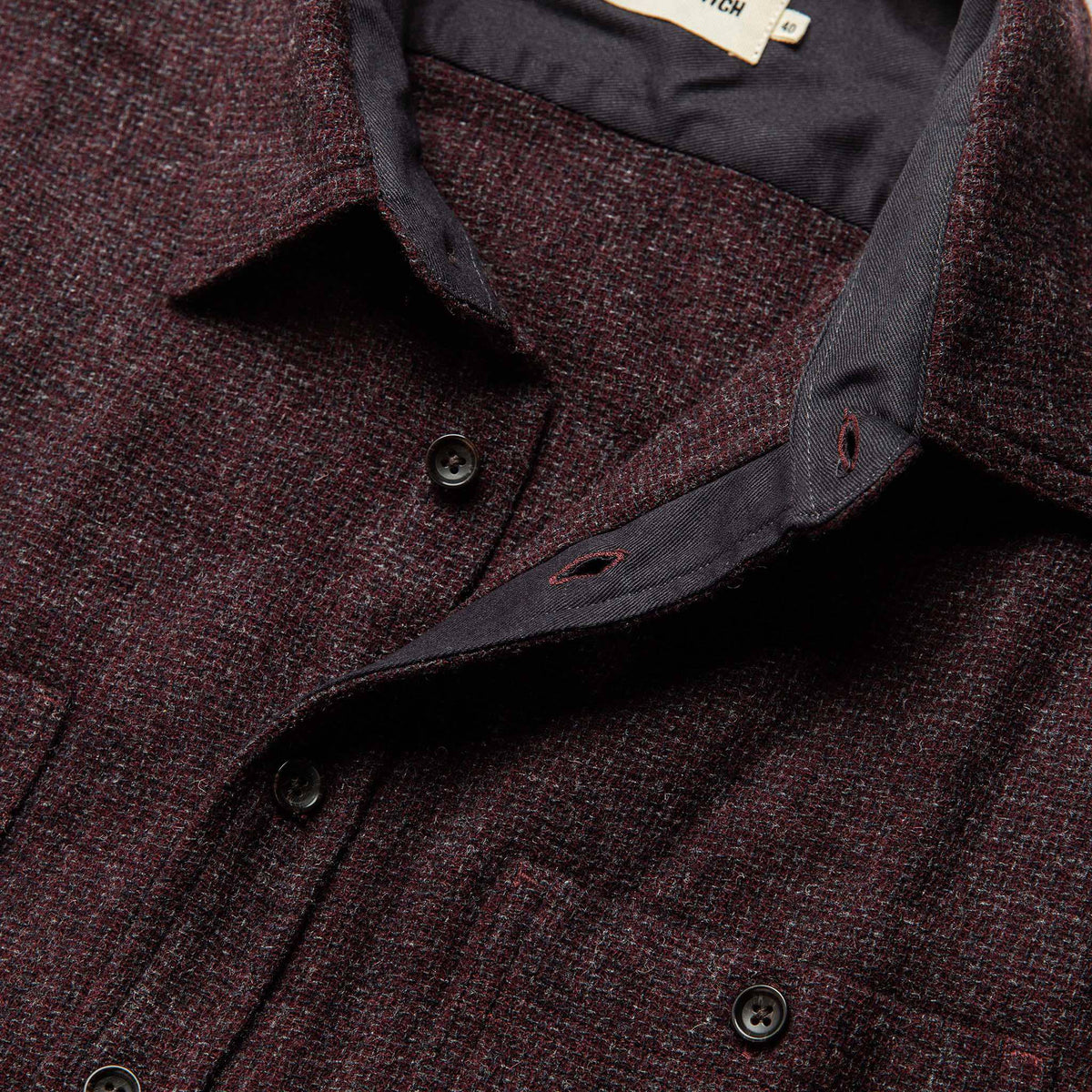 The Service Shirt in Port Melange Wool