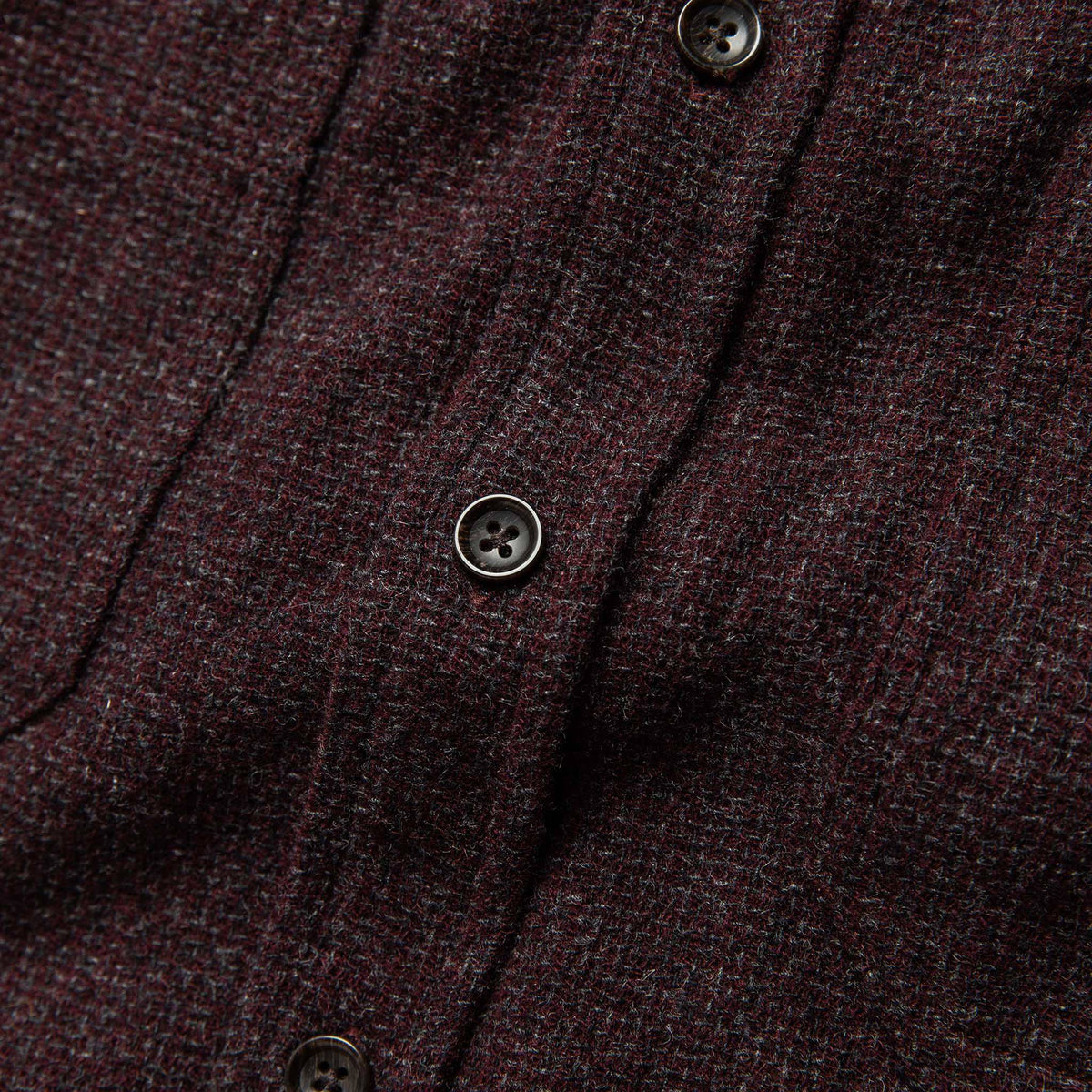 The Service Shirt in Port Melange Wool