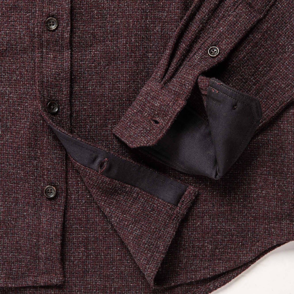 The Service Shirt in Port Melange Wool