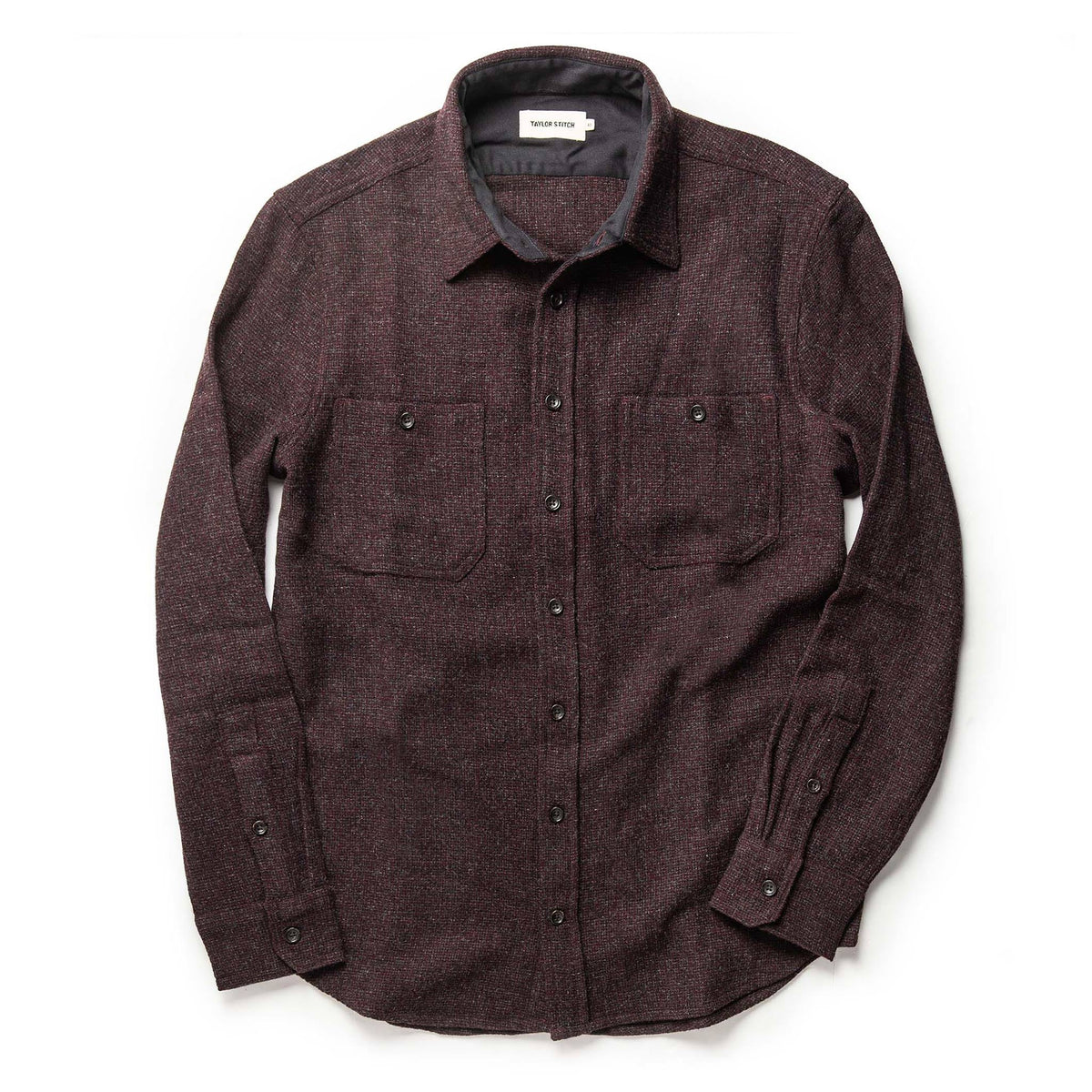 The Service Shirt in Port Melange Wool