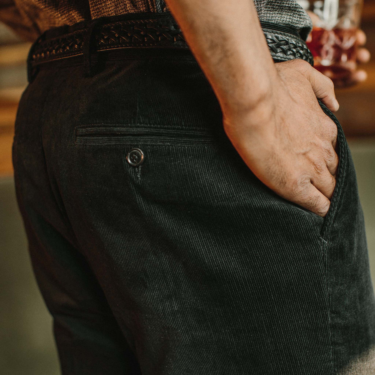 The Sheffield Trouser in Coal Cord