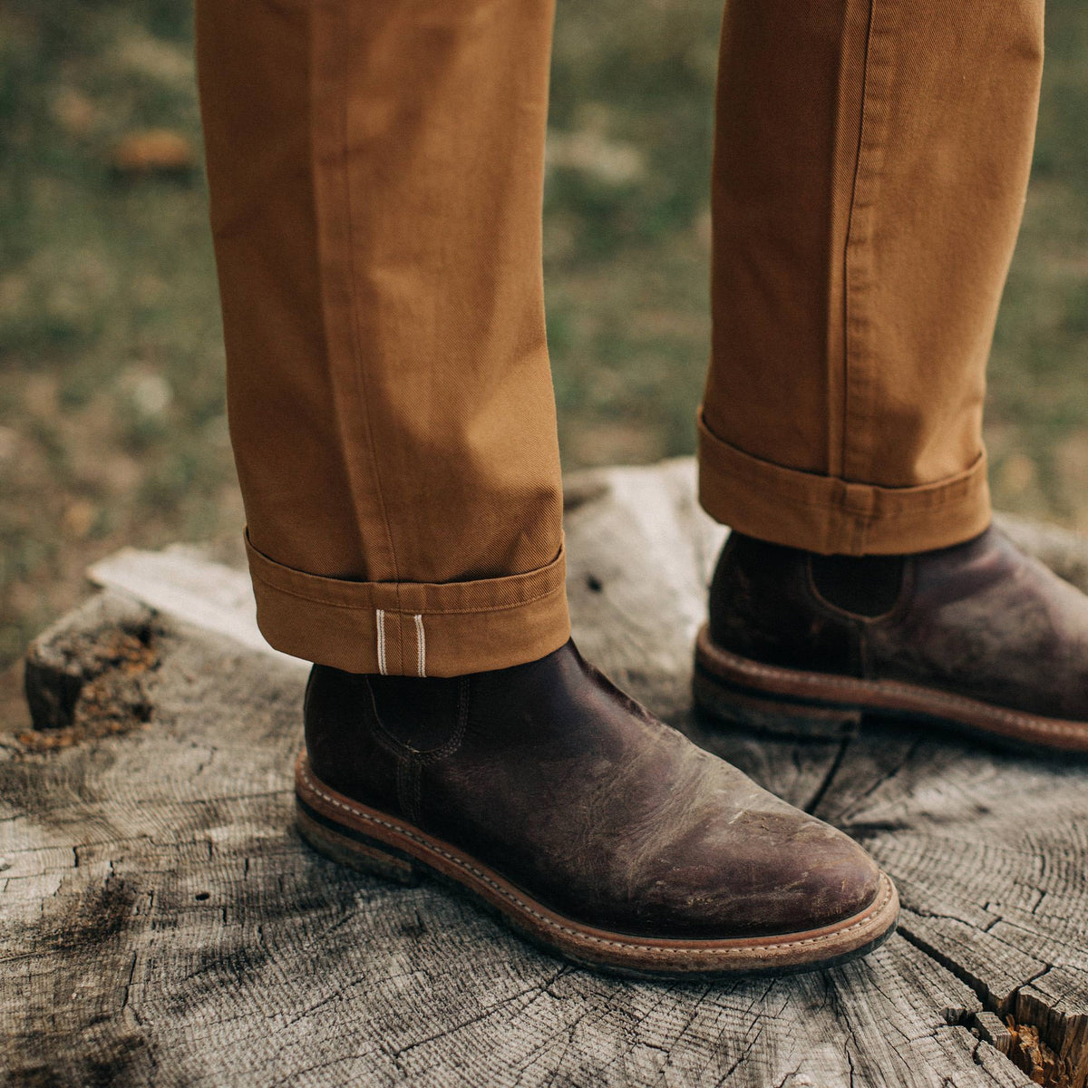 The Slim All Day Pant in British Khaki Selvage