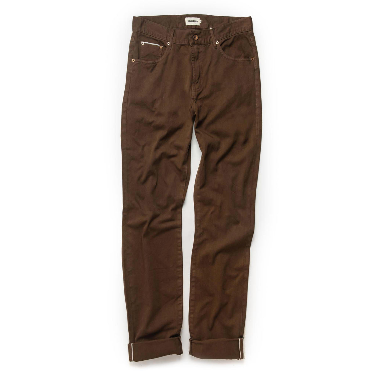 The Slim All Day Pant in Espresso Selvage