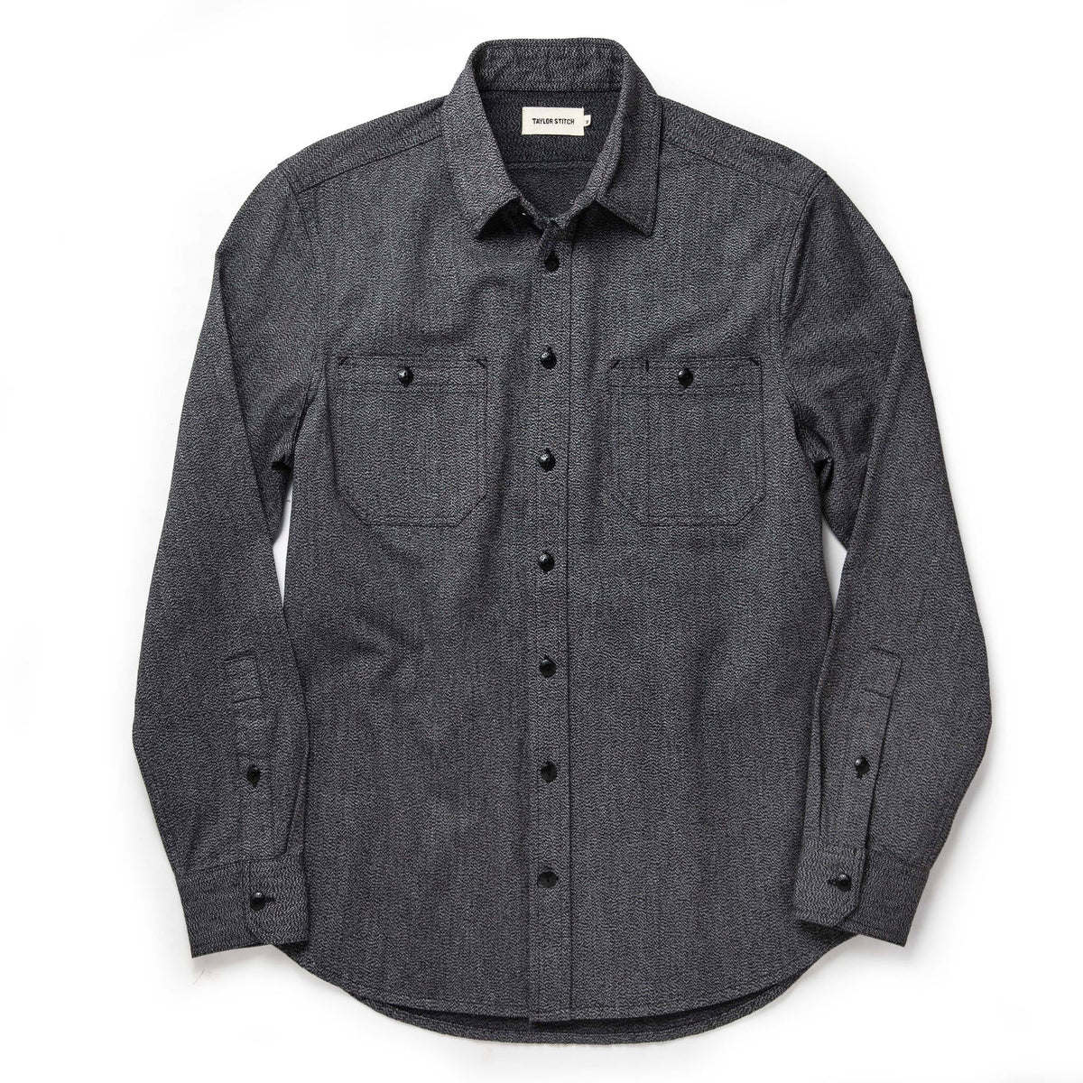 The Utility Shirt in Salt and Pepper Twill