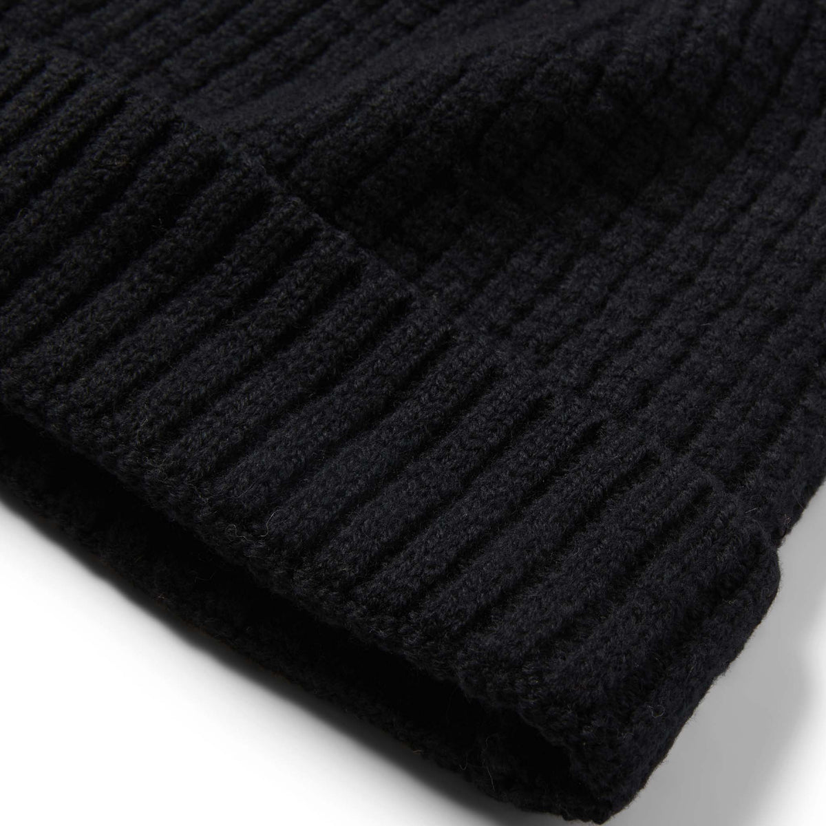 The Waffle Beanie in Coal Merino