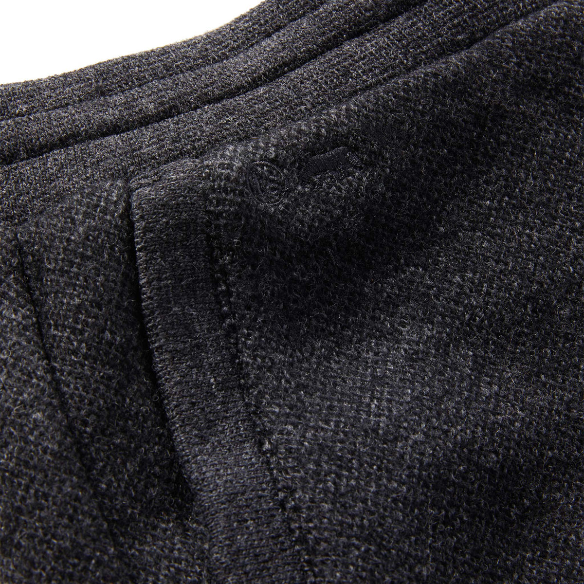 The Weekend Pant in Charcoal Herringbone Wool