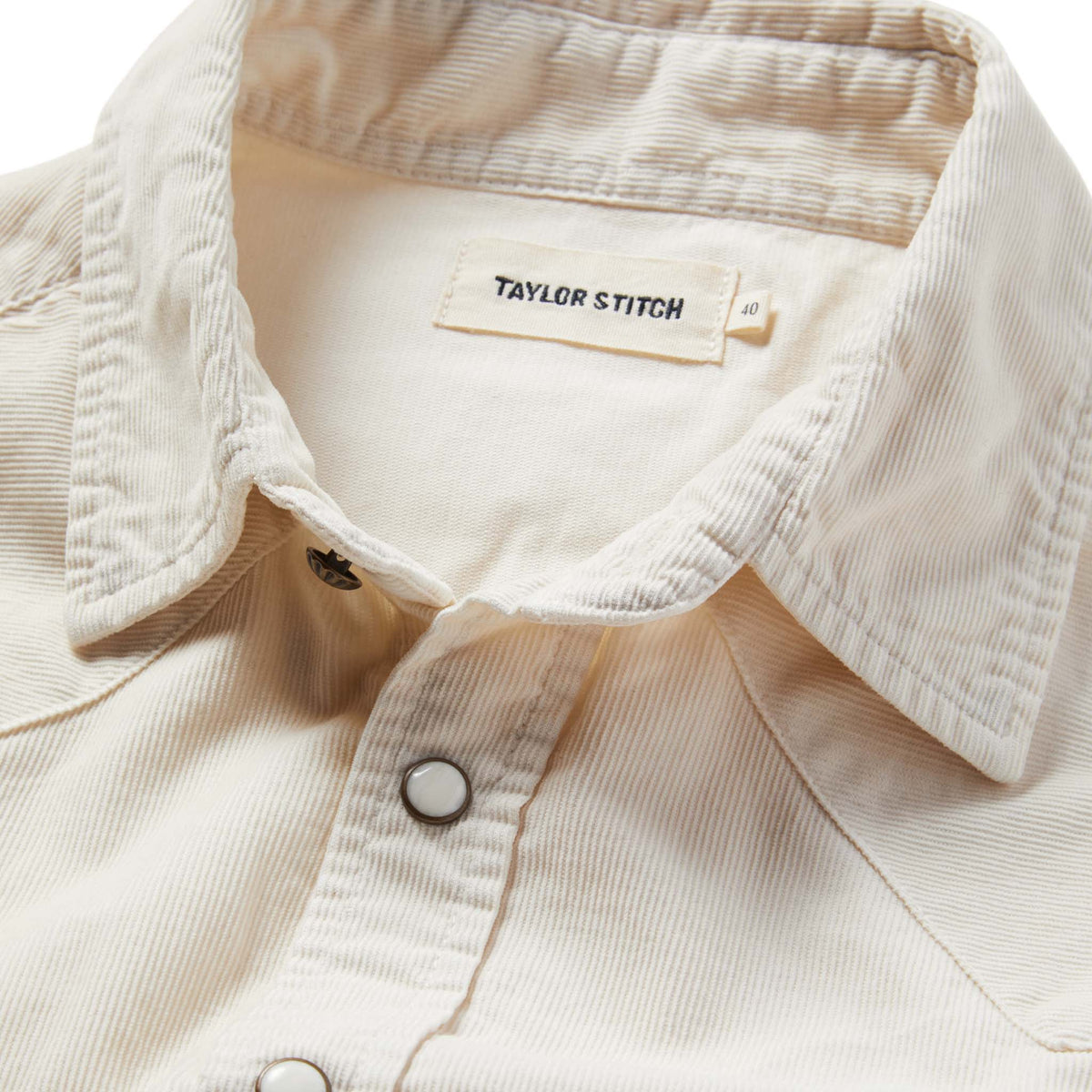 The Western Shirt in Natural Pincord