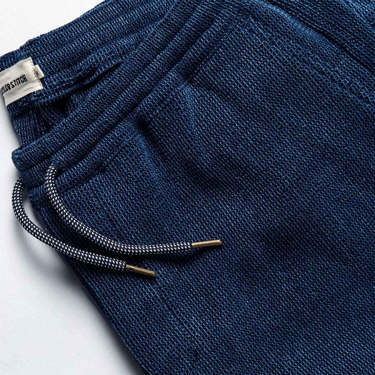 The Apres Pant in Indigo Waffle