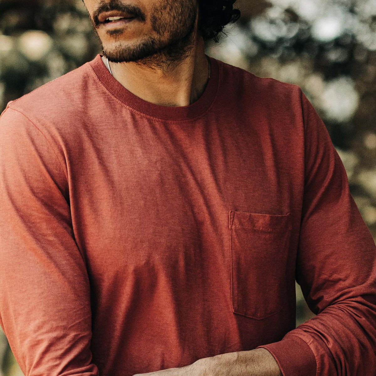 The Cotton Hemp Long Sleeve Tee in Engine
