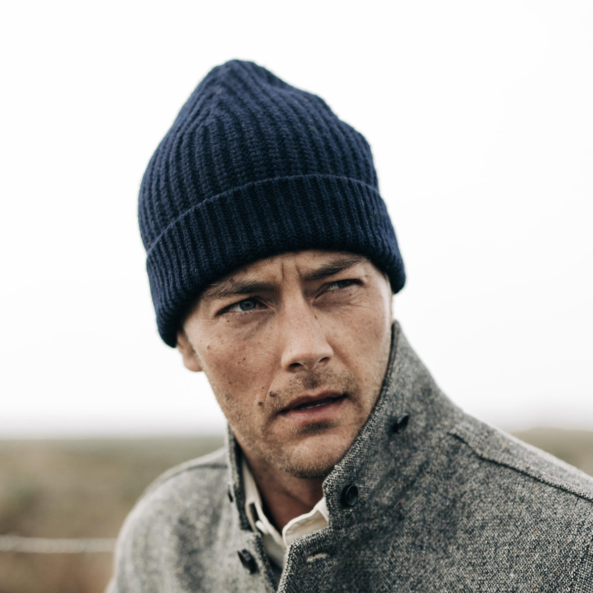 The Fisherman Beanie in Dark Navy