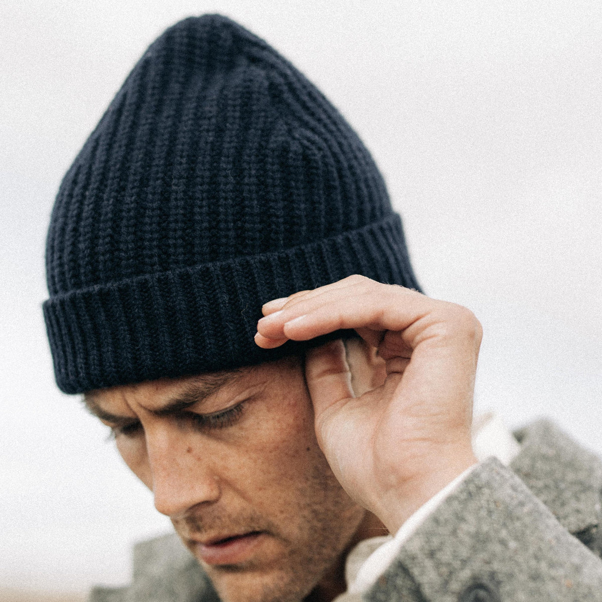 The Fisherman Beanie in Dark Navy