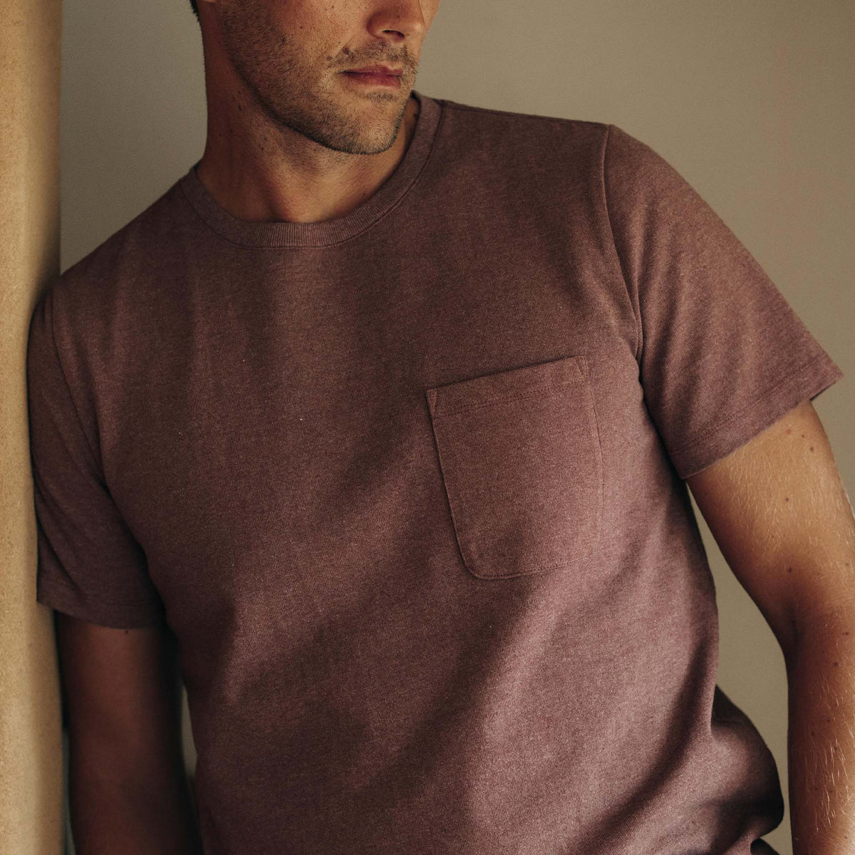 The Heavy Bag Tee in Burgundy
