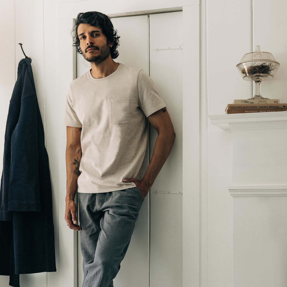 The Heavy Bag Tee in Oatmeal