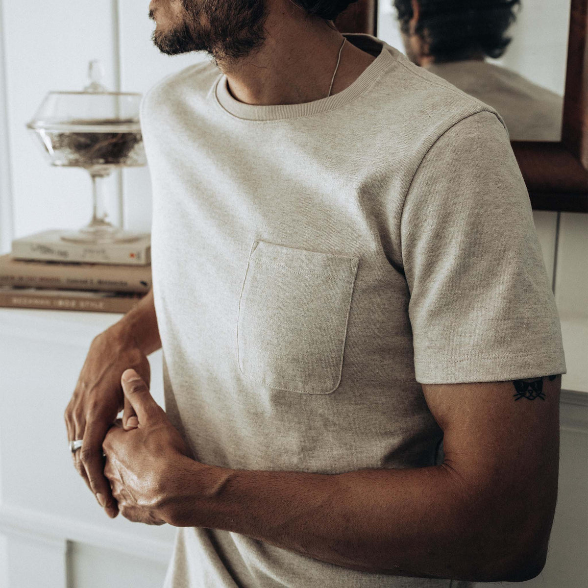 The Heavy Bag Tee in Oatmeal