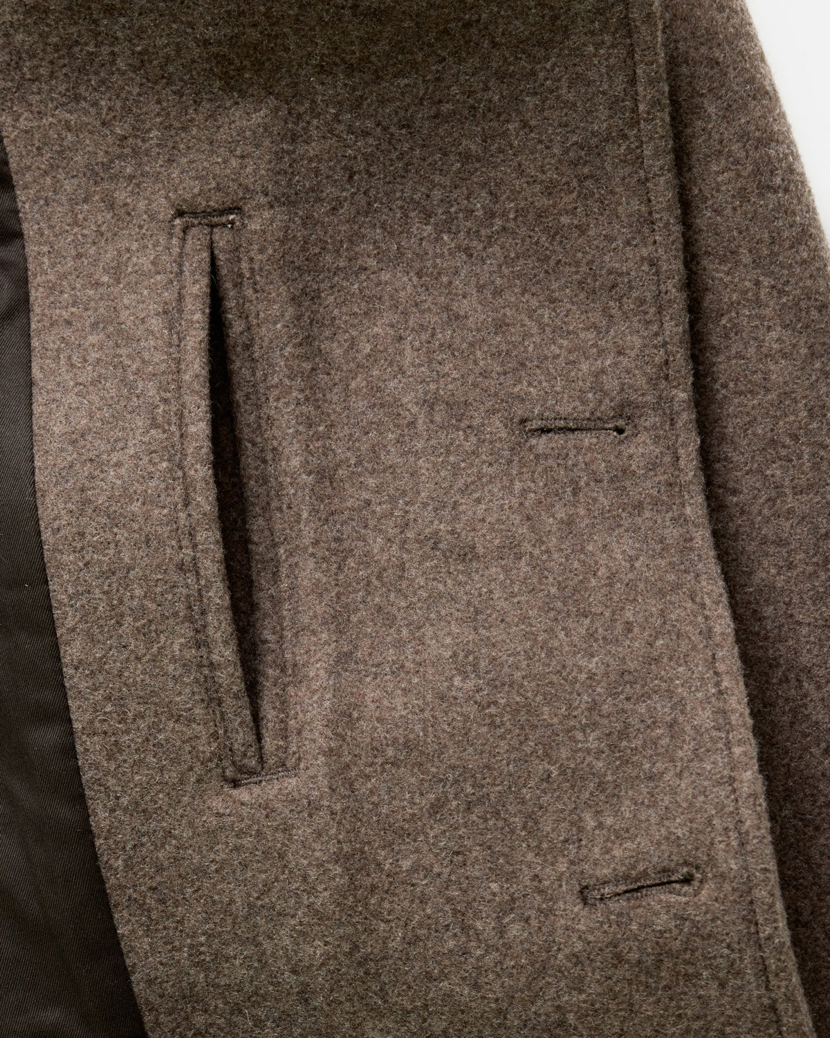 The Mariner Coat in Sable Melton Wool