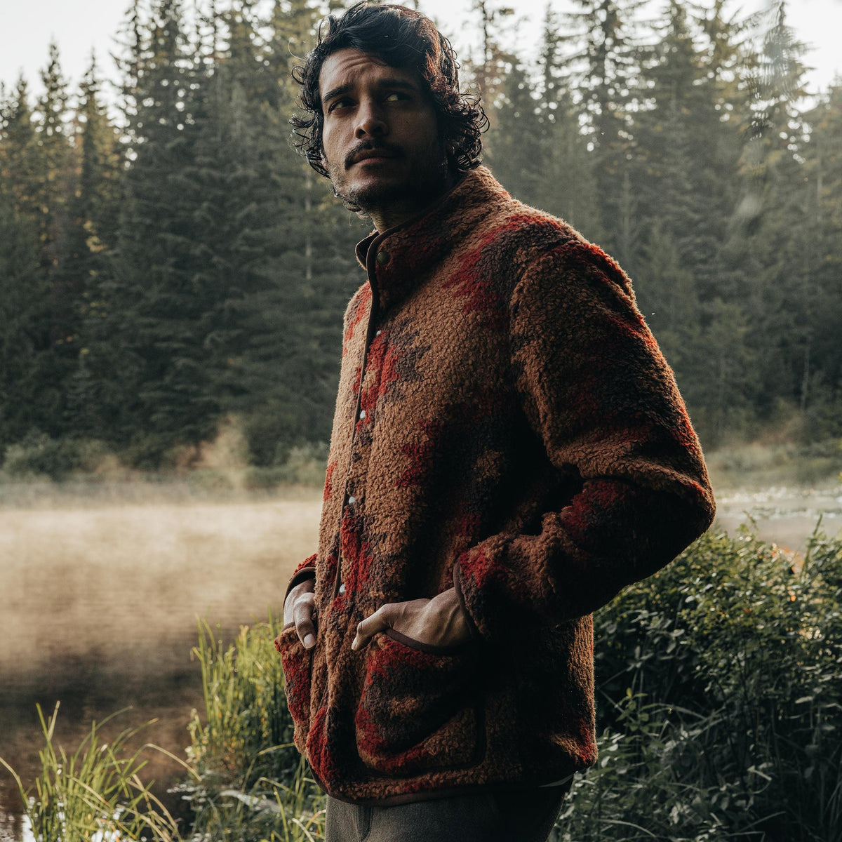 The Port Jacket in Khaki Kilim