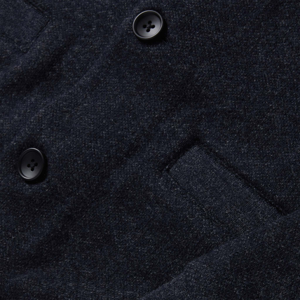 The Weekend Cardigan in Navy Herringbone Wool