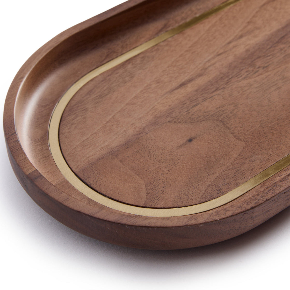 The Valet Tray in Walnut and Brass