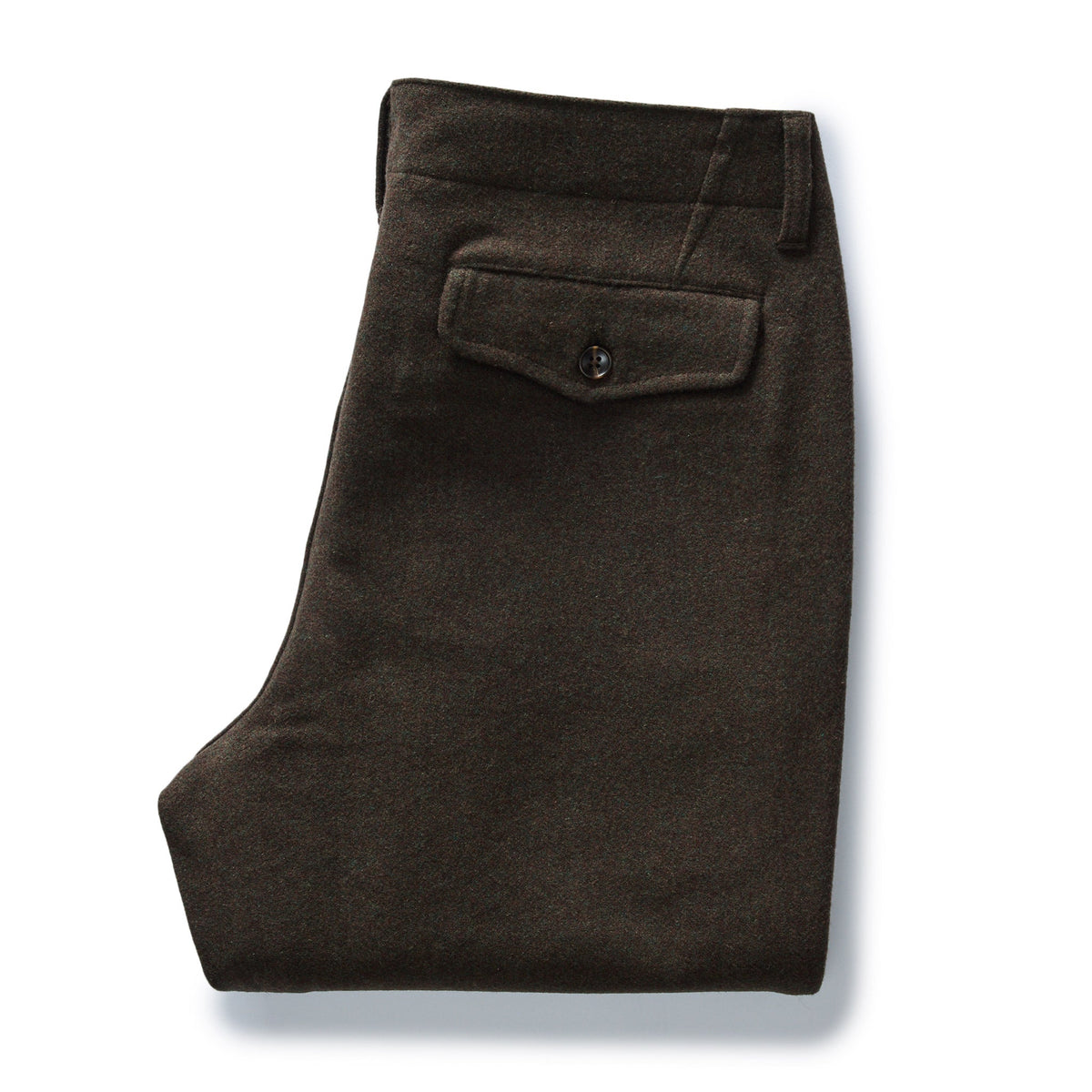The Carnegie Pant in Army Herringbone Wool