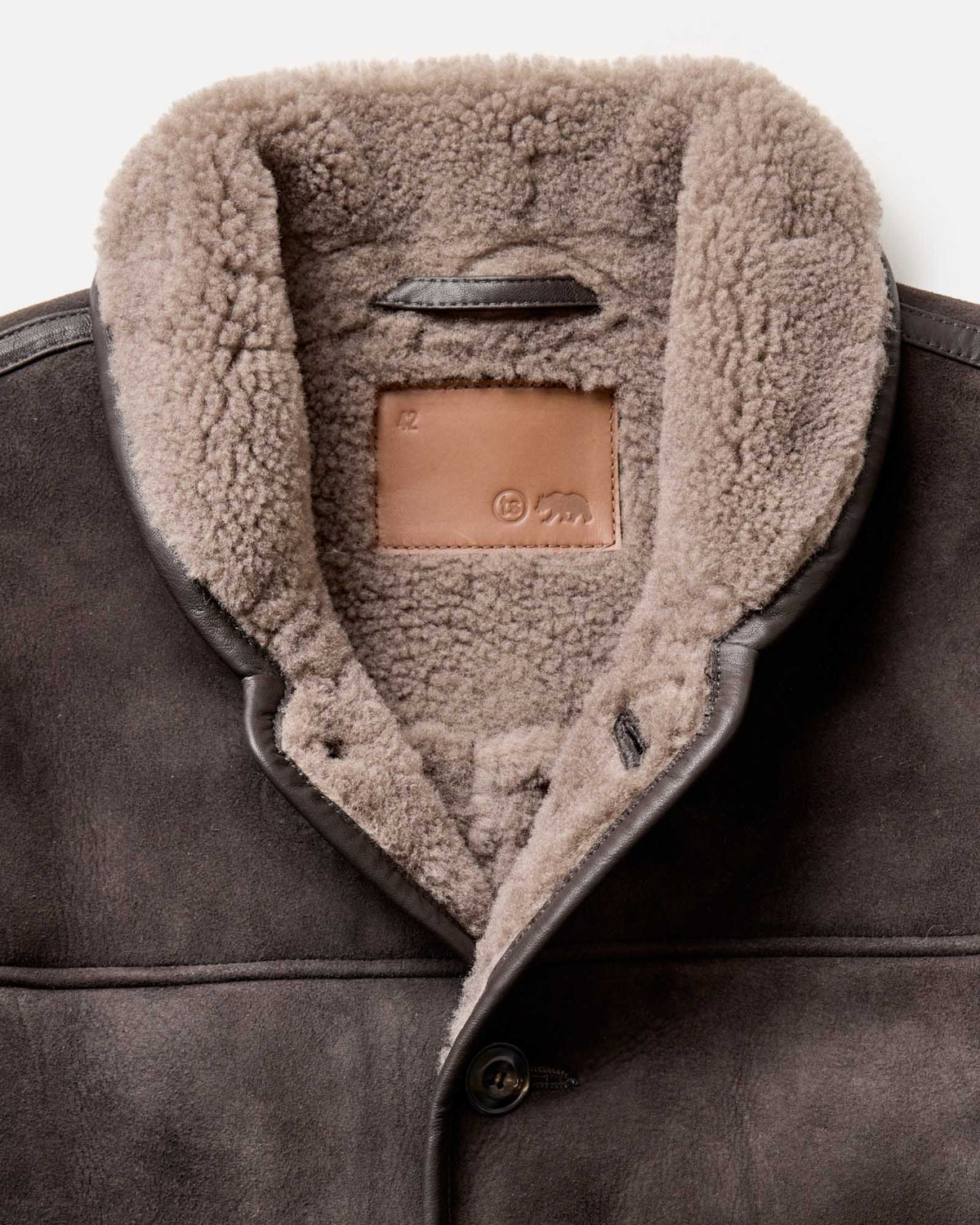 The Coleman Jacket in Dark Chocolate Shearling Suede