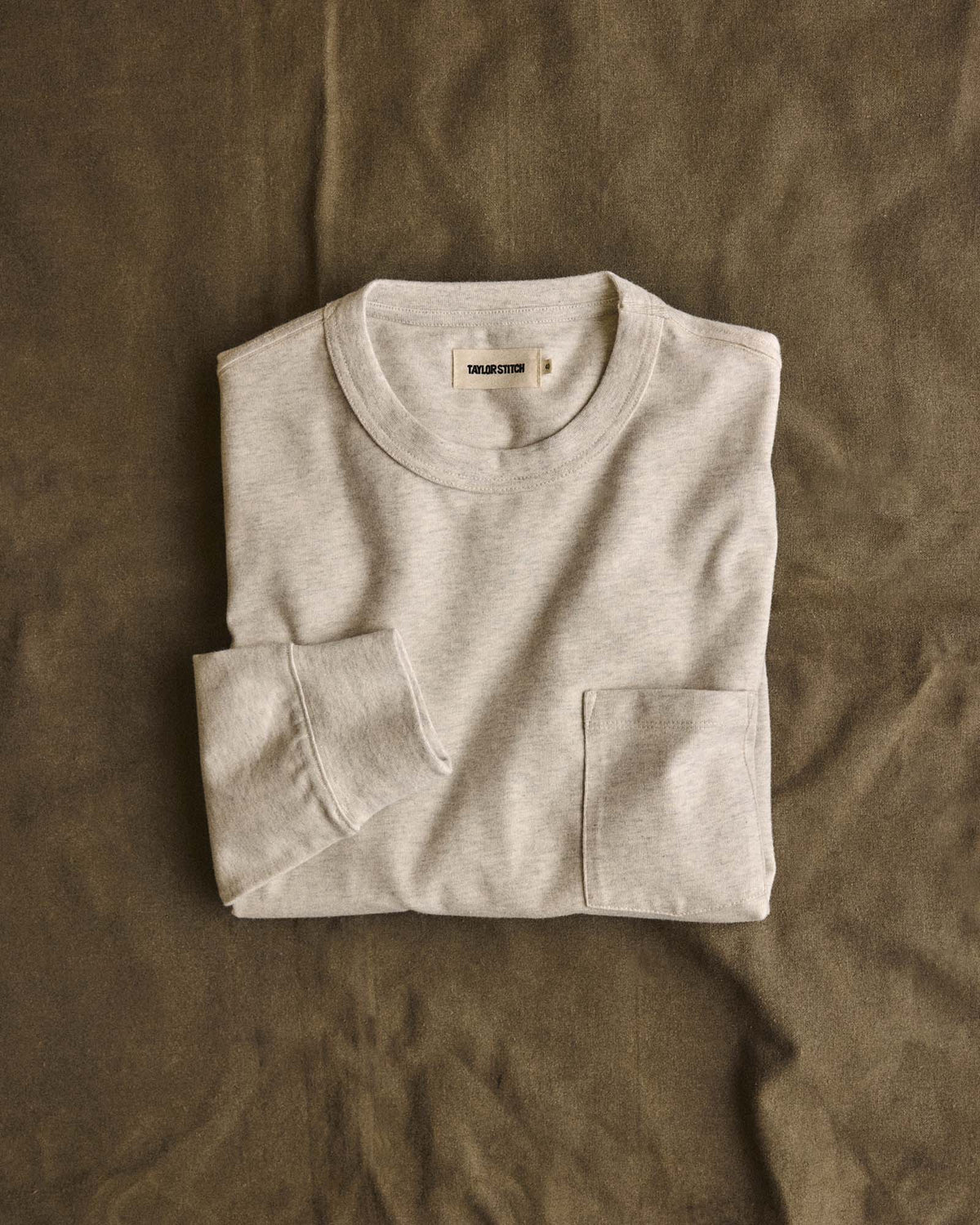 The Long Sleeve Shop Tee in Oat Twist