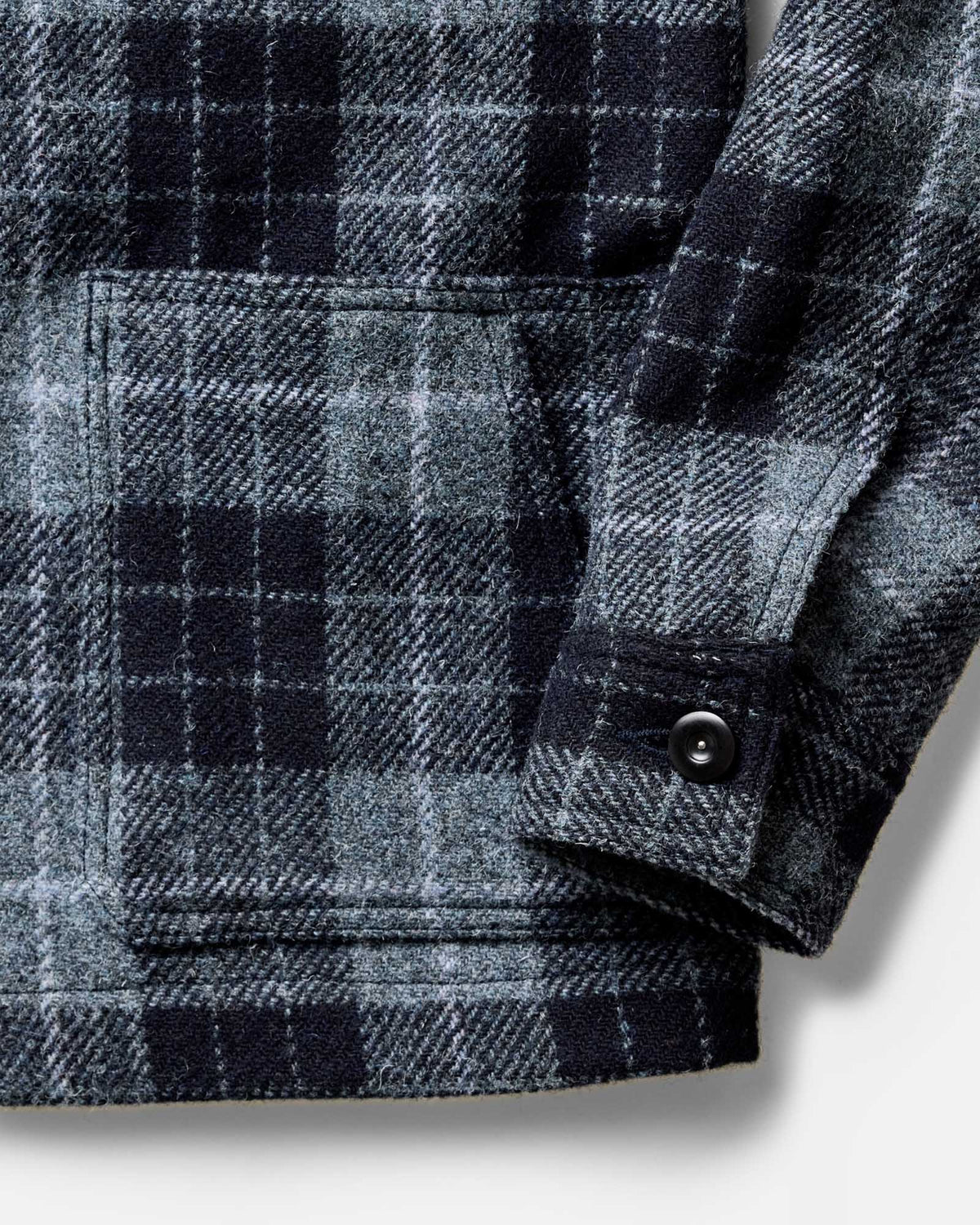 The Ojai Jacket in Midnight Tartan Harris Tweed Wool